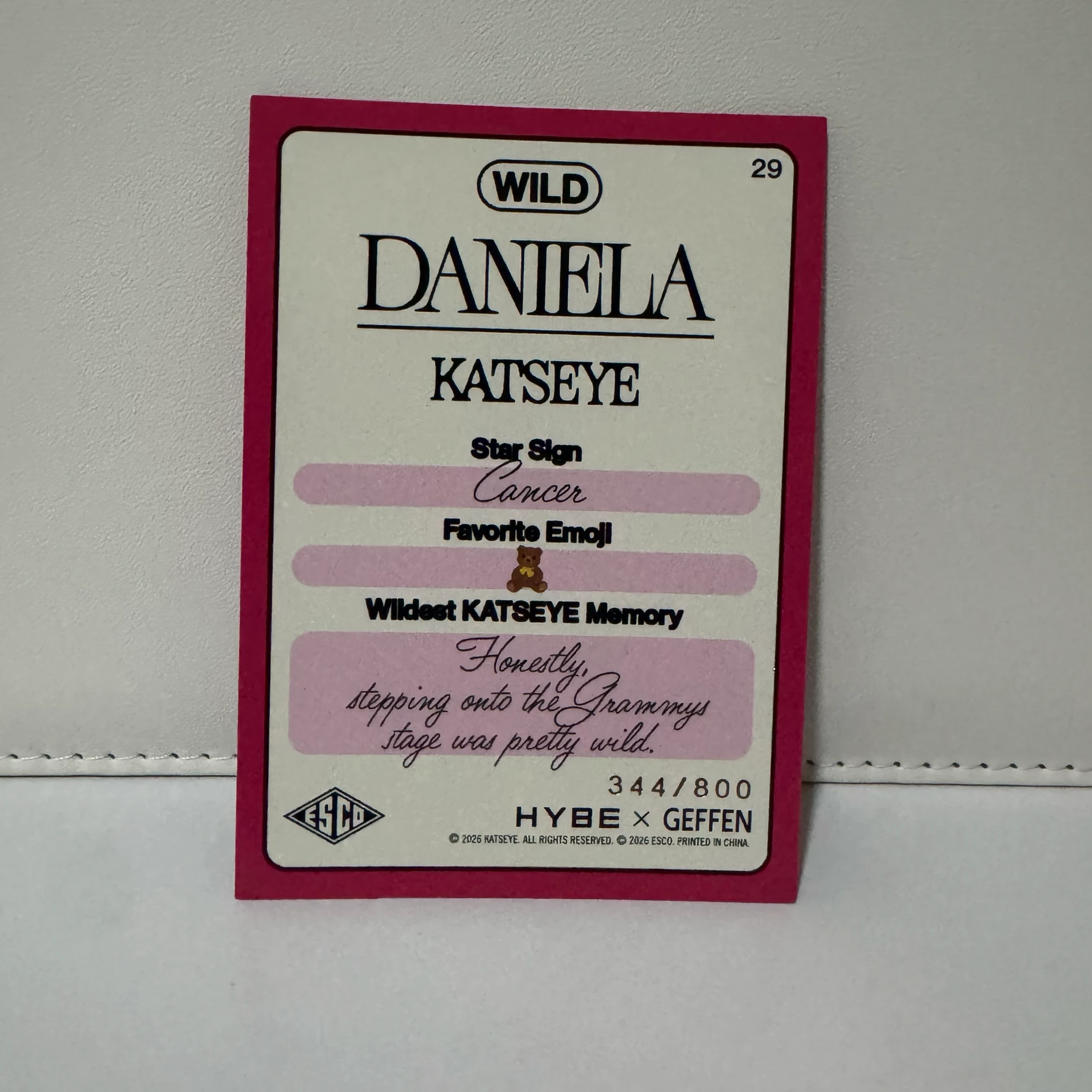 KATSEYE Daniela KATSEYE - Daniela - ESCO “WILD” Trading Cards Other foil card trading card listing photo 2