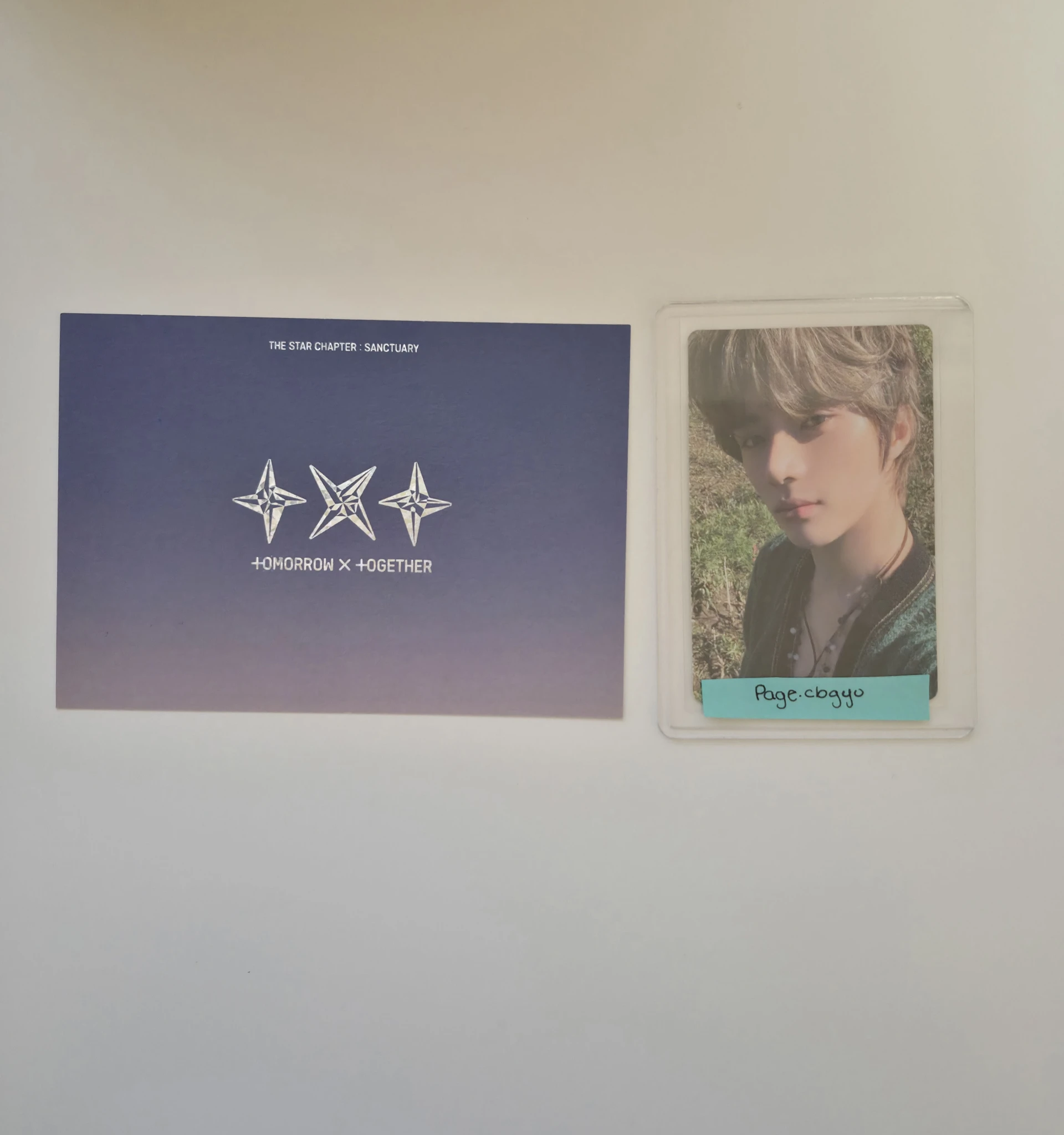 TOMORROW X TOGETHER Huening Kai TOMORROW X TOGETHER - Huening Kai - The Star Chapter: Sanctuary Album postcard signed US exclusive standard version listing photo 2