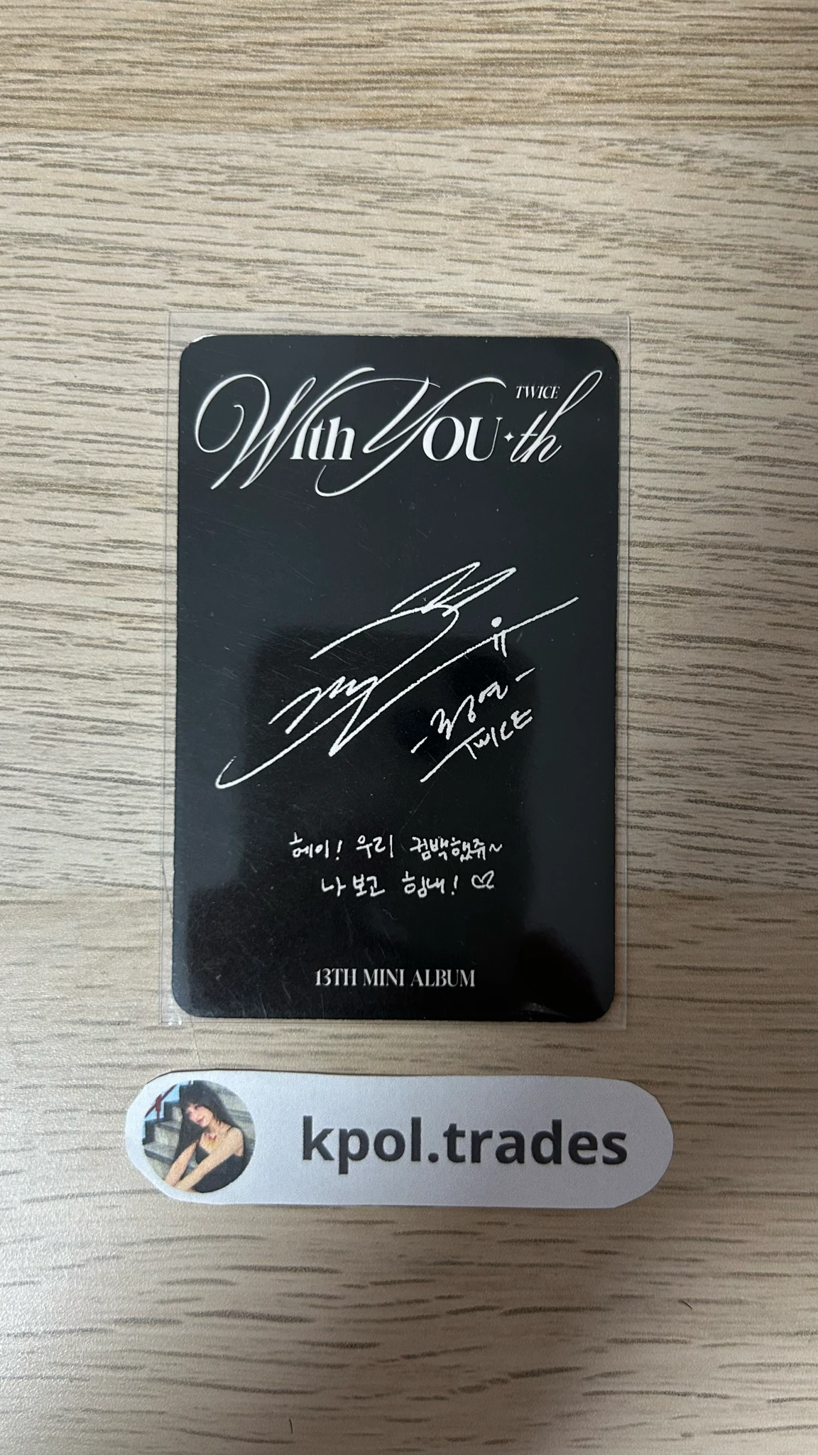 TWICE Jeongyeon TWICE-Jeongyeon-Album-with you-th listing photo 2