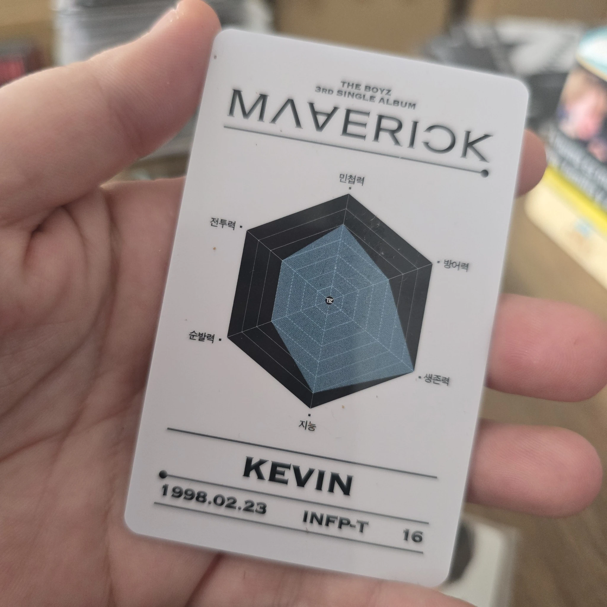THE BOYZ Kevin THE BOYZ - Kevin - Maverick Album album photocard id card listing photo 2