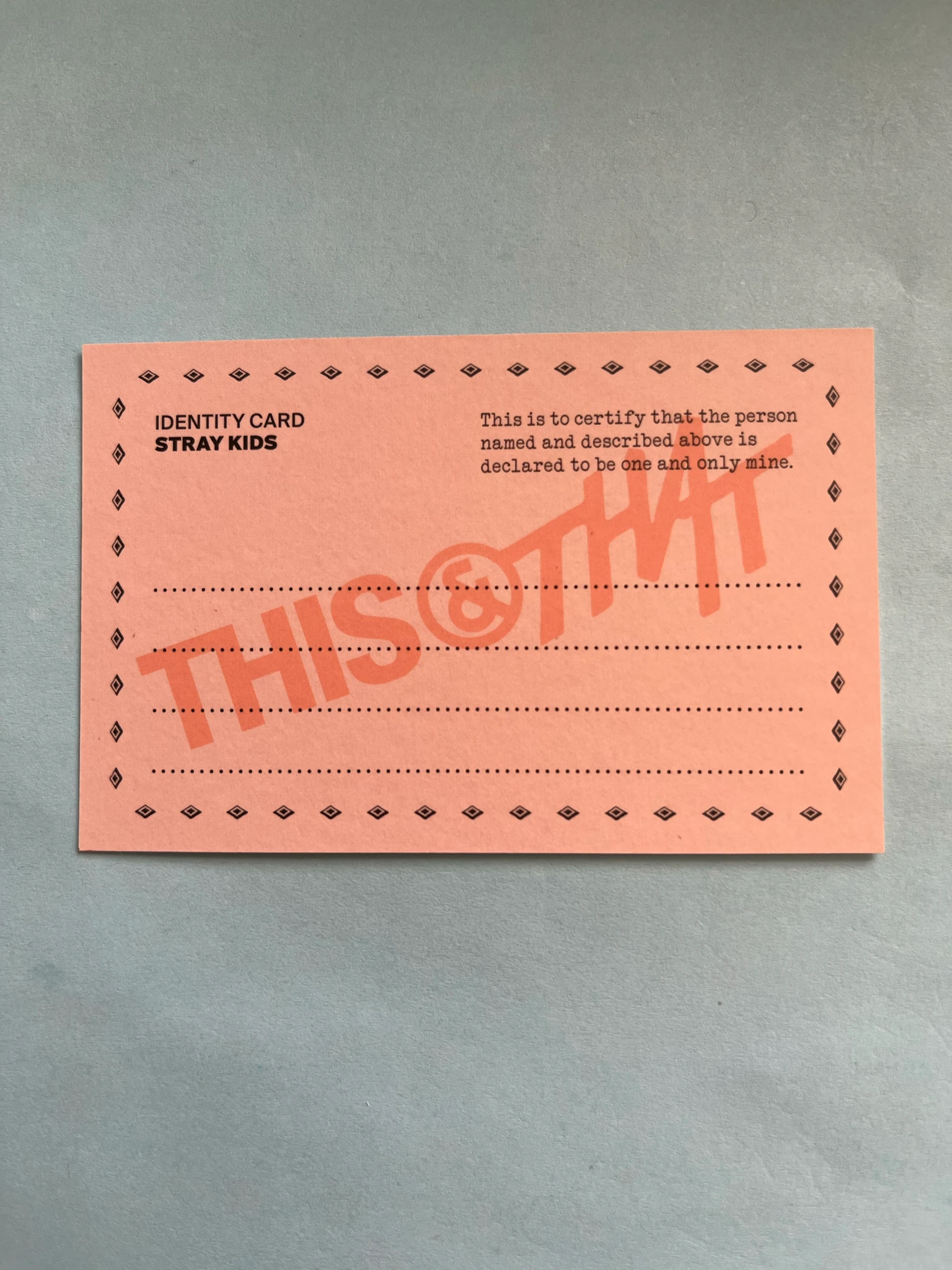 Stray Kids Seungmin Stray Kids - Seungmin - This & That Album id card that version album photocard listing photo 2