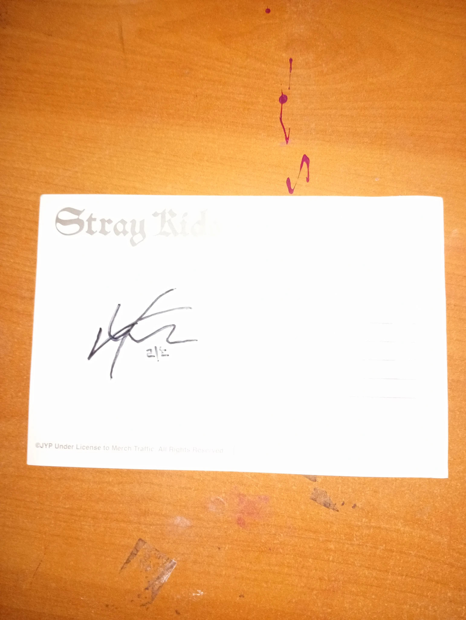 Stray Kids Lee Know Stray Kids - DominATE World Tour Event postcard vip ticket benefit listing photo 2