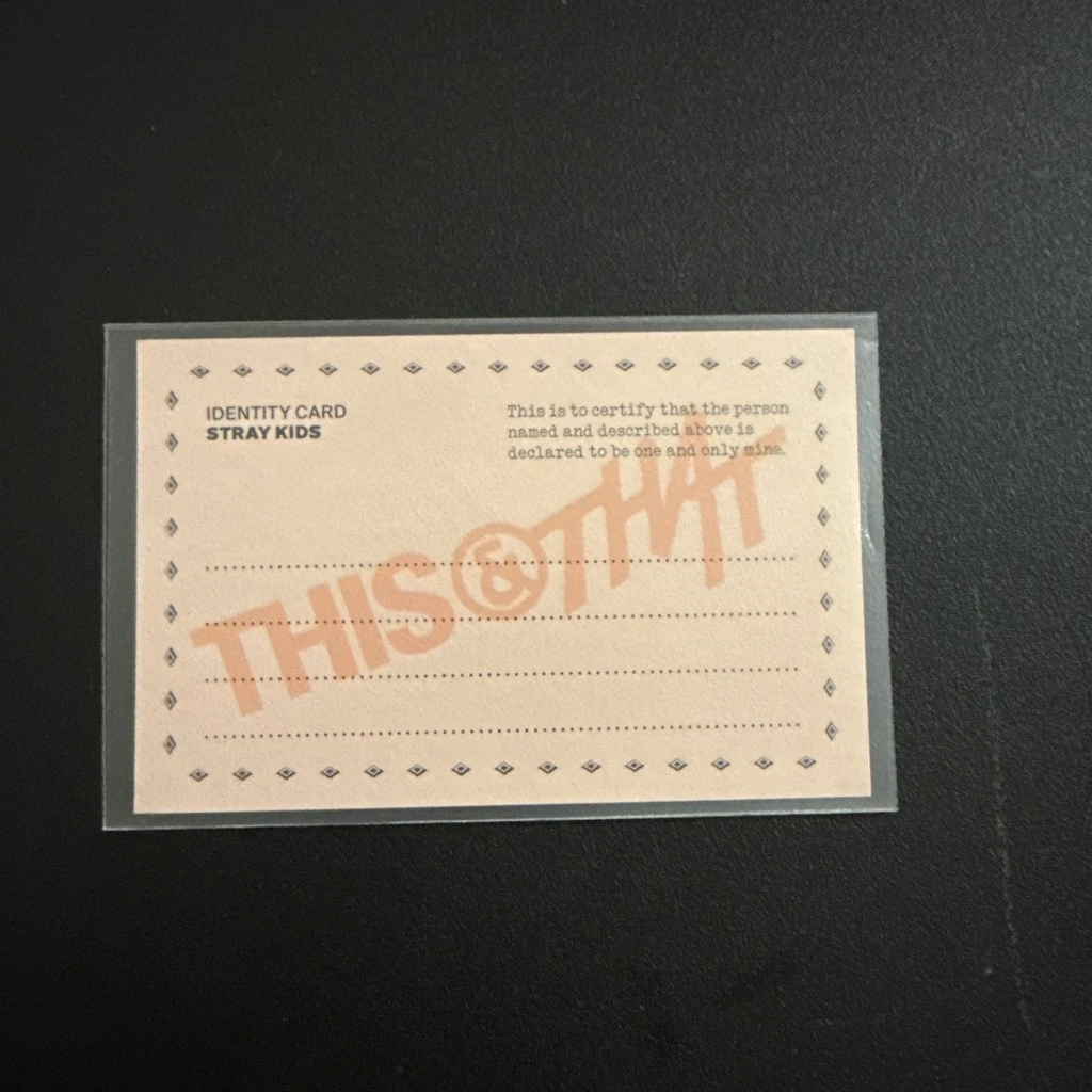Stray Kids Hyunjin Stray Kids - Hyunjin - This & That Album id card that version album photocard listing photo 2