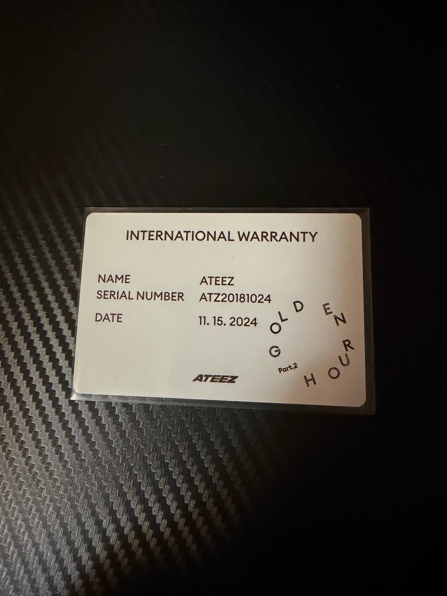 ATEEZ Yeosang ATEEZ - Yeosang - Golden Hour : Part 2 Album album photocard Diary Ver. Z Ver listing photo 2