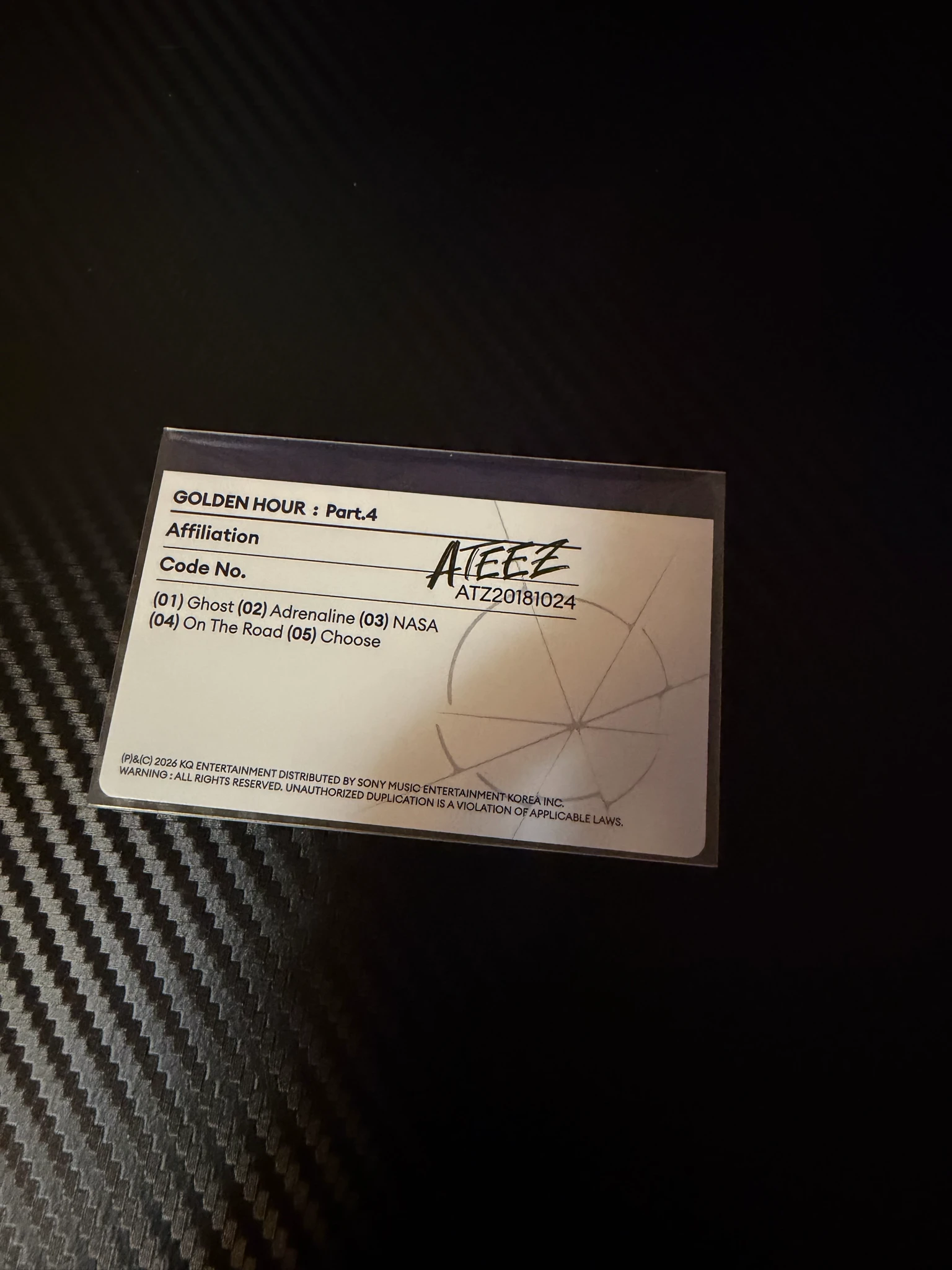ATEEZ Yeosang ATEEZ - Yeosang - Golden Hour : Part.4 Album diary version album photocard listing photo 2