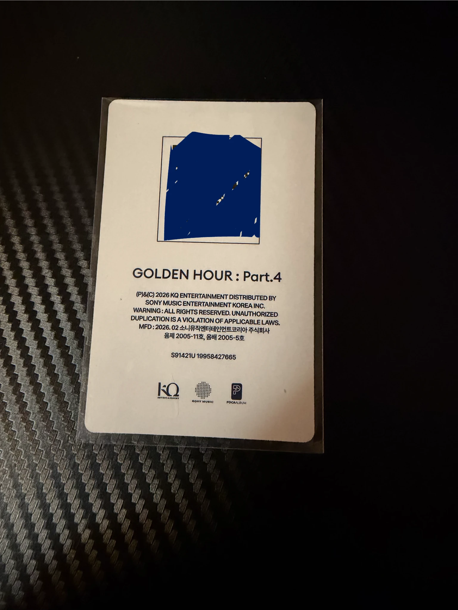 ATEEZ Seonghwa ATEEZ - Seonghwa - Golden Hour : Part.4 Album qr card album photocard poca album diary version listing photo 2
