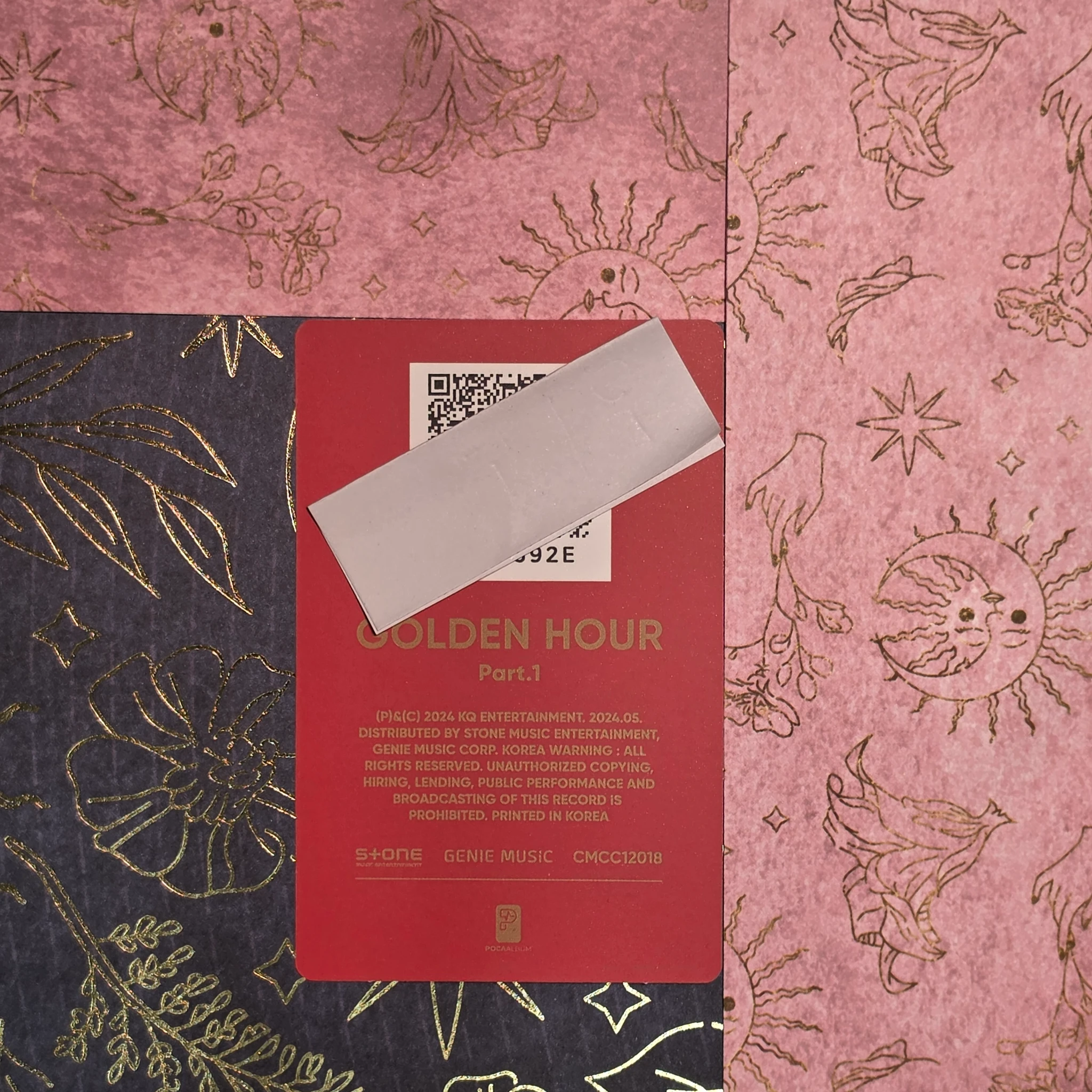 ATEEZ Seonghwa ATEEZ - Seonghwa - Golden Hour : Part.1 Album poca album qr card listing photo 2