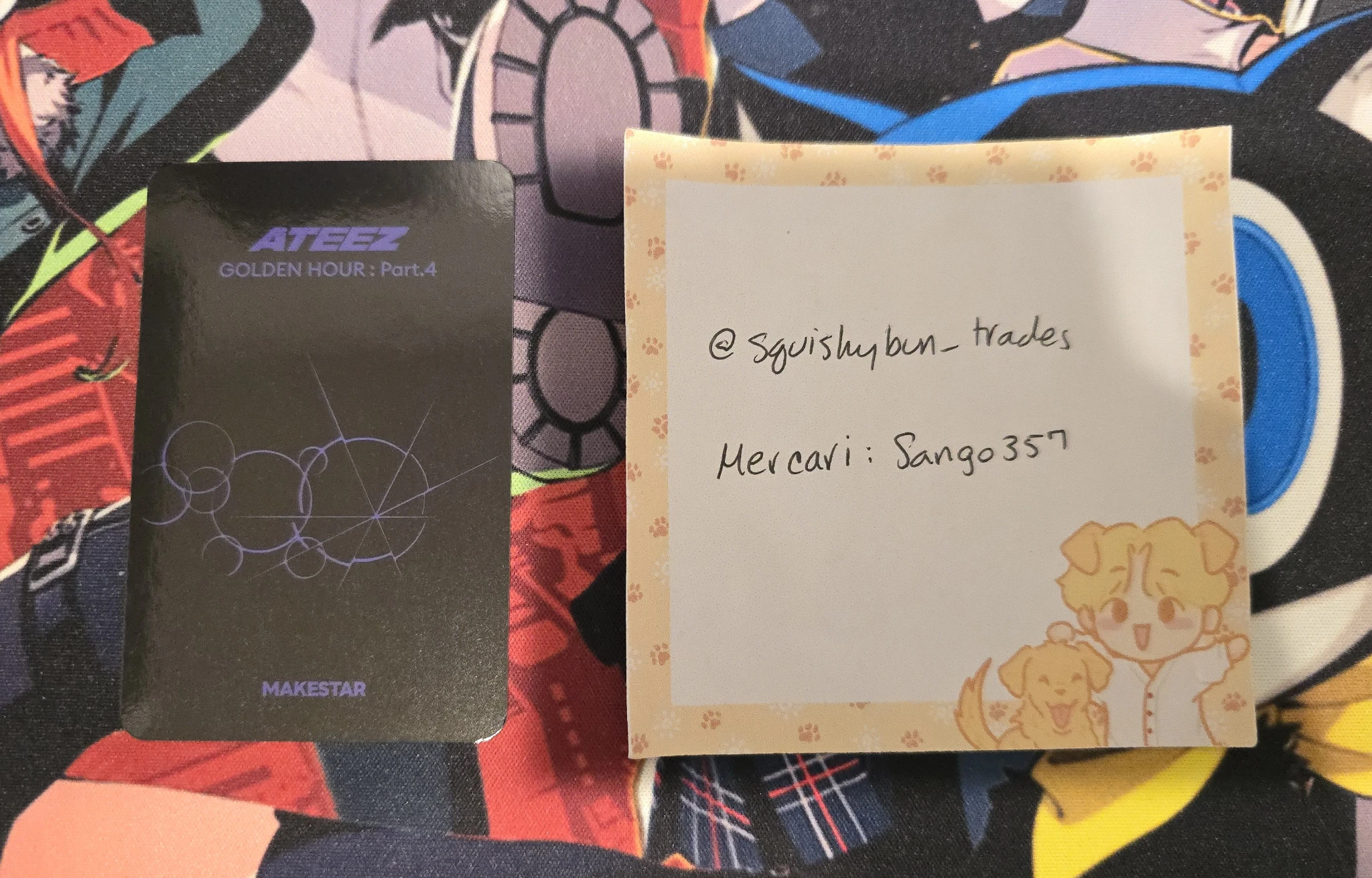 ATEEZ Hongjoong ATEEZ - Hongjoong - Golden Hour : Part.4 Album makestar fansign round 4 listing photo 2