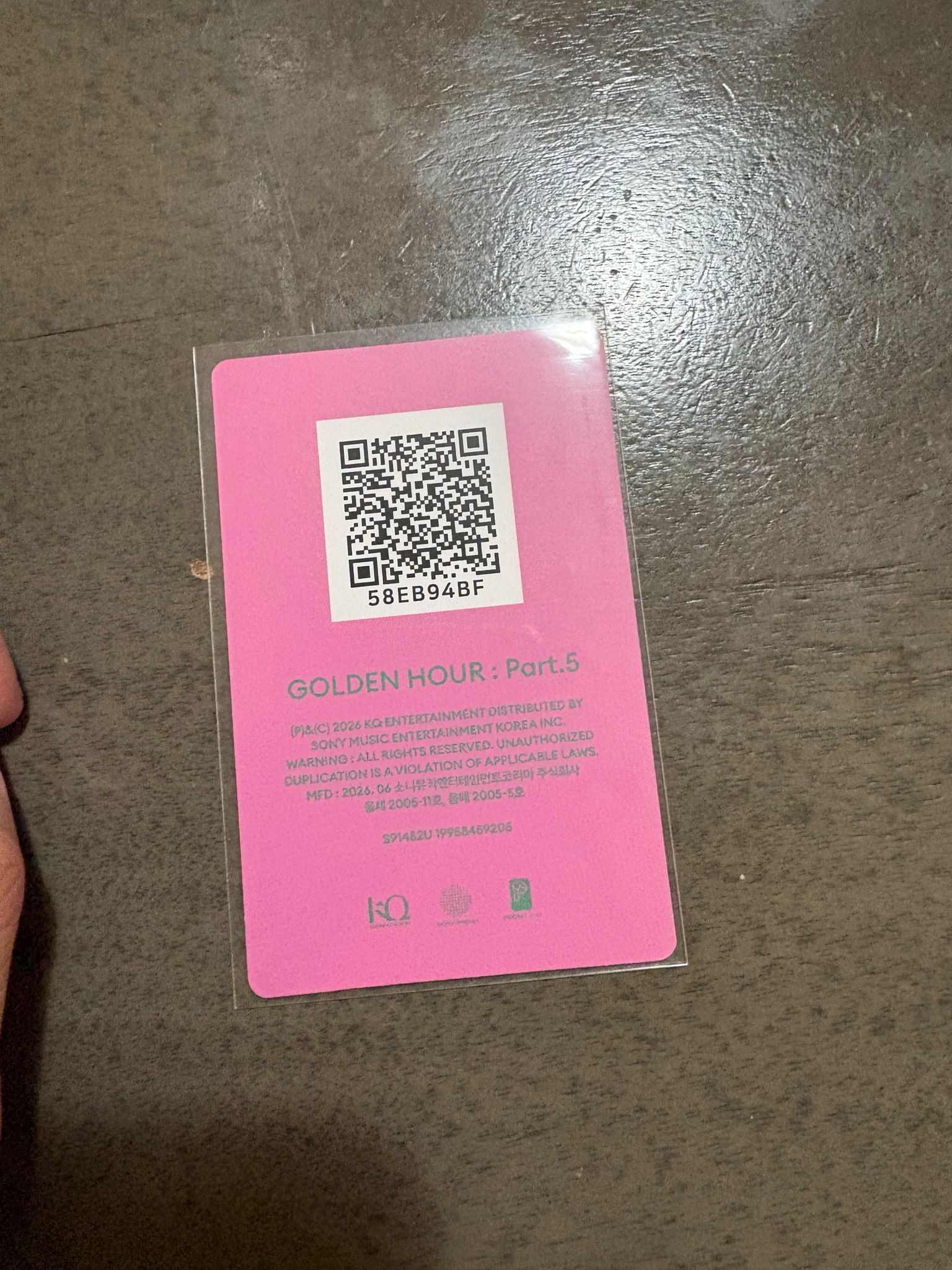 ATEEZ Wooyoung ATEEZ - Wooyoung - GOLDEN HOUR : Part.5 Album album photocard poca album A version qr card listing photo 2