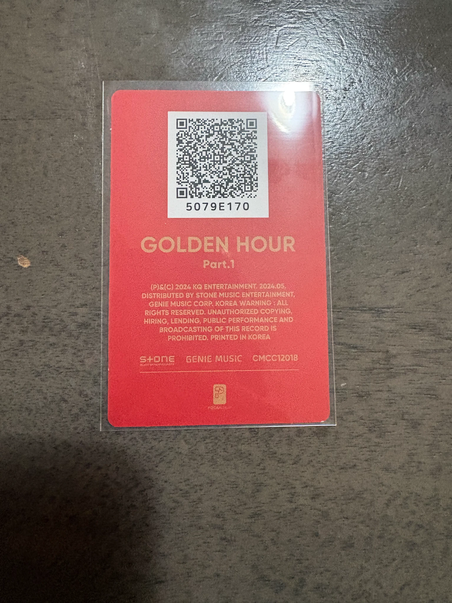 ATEEZ Seonghwa ATEEZ - Seonghwa - Golden Hour : Part.1 Album poca album qr card listing photo 2