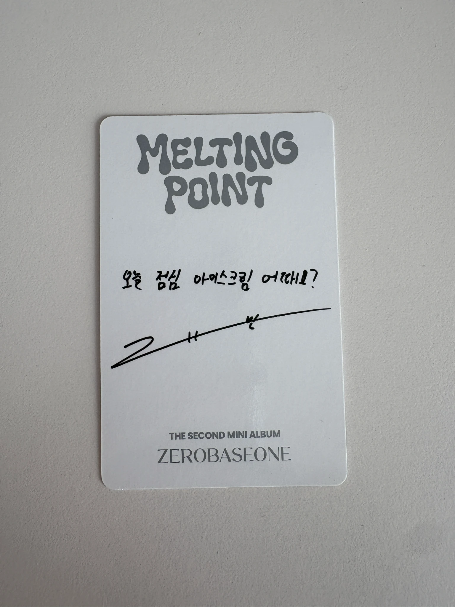 ZEROBASEONE Gyuvin ZEROBASEONE - Gyuvin - Melting Point Album digipack version album photocard B version listing photo 2