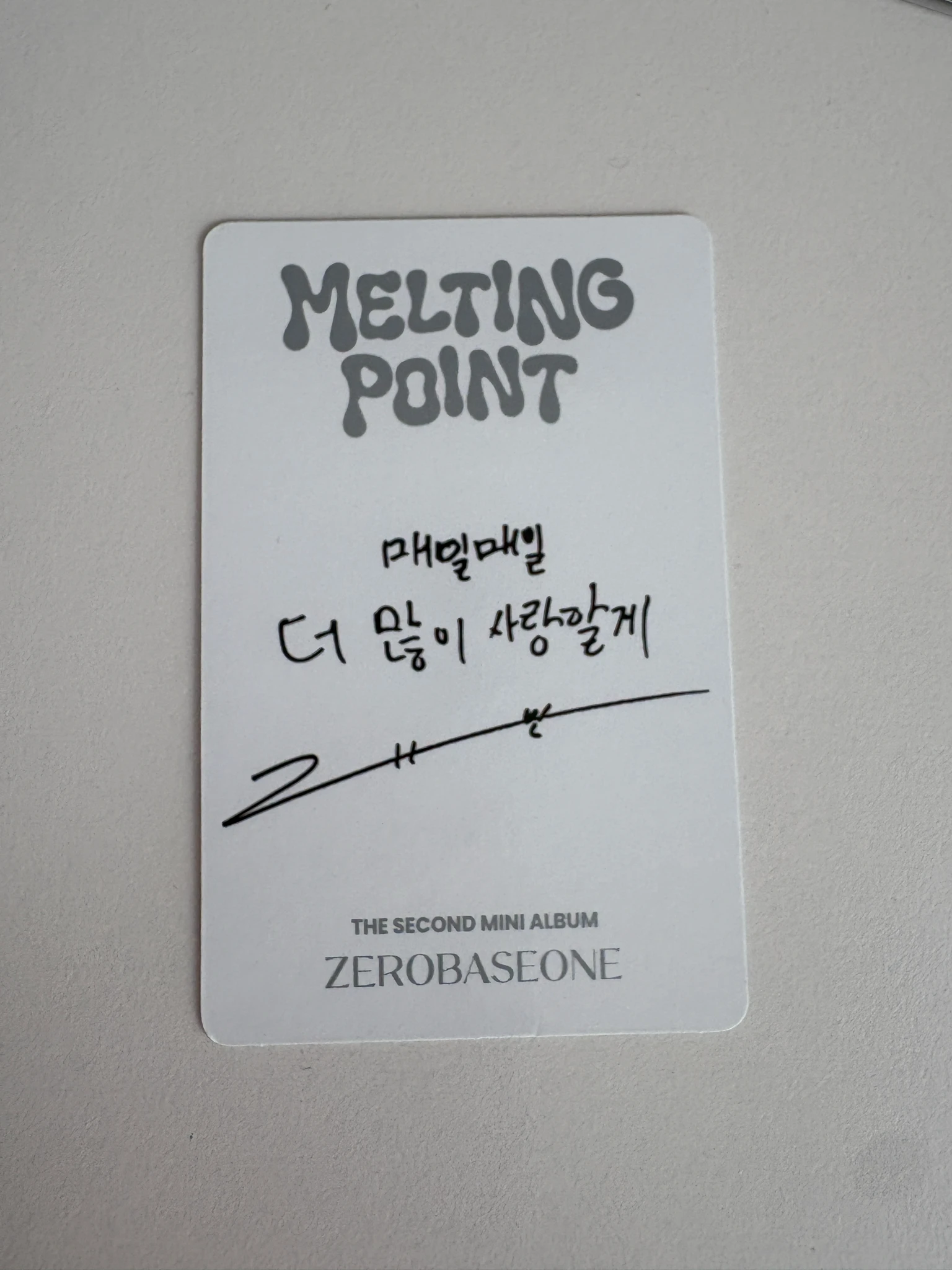 ZEROBASEONE Gyuvin ZEROBASEONE - Gyuvin - Melting Point Album digipack version album photocard listing photo 2