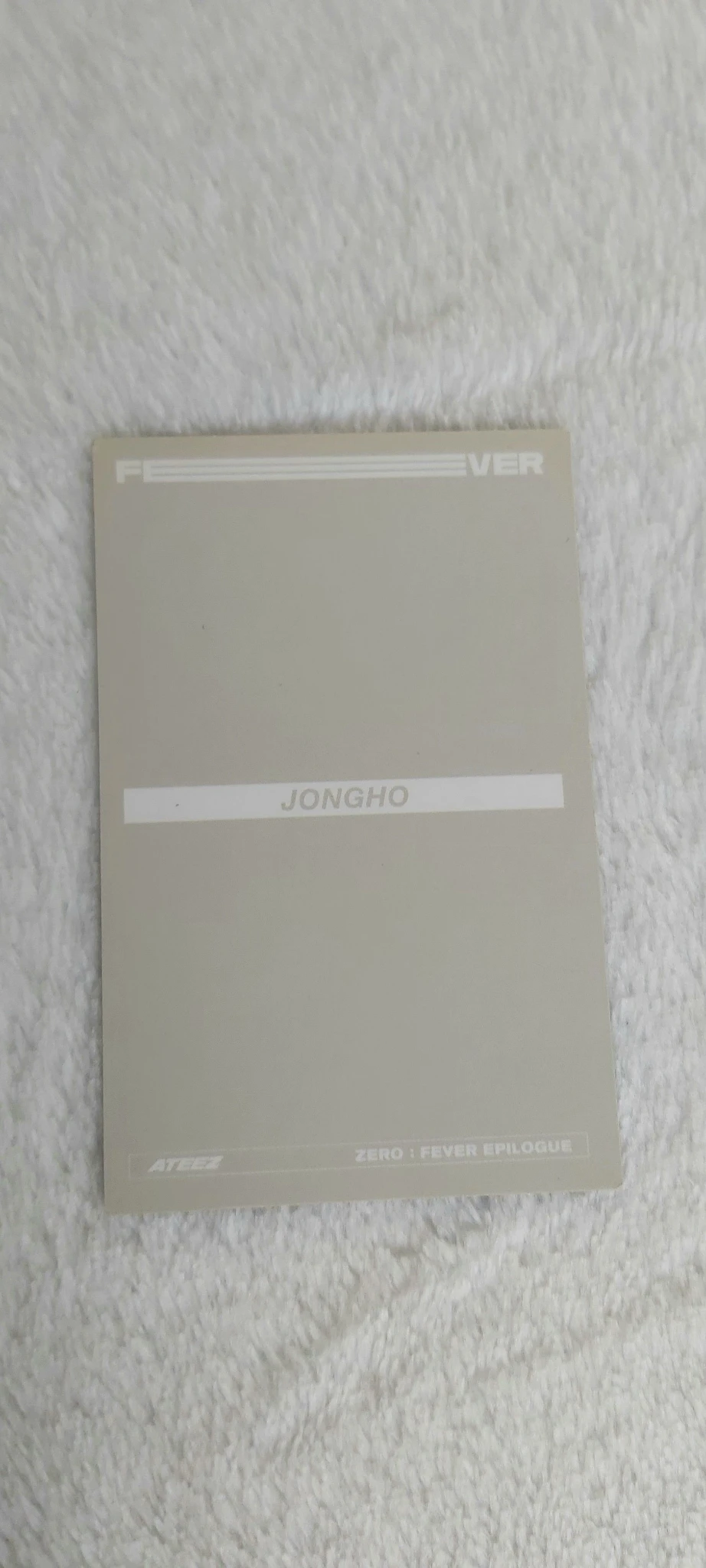 ATEEZ Jongho ATEEZ - Jongho - ZERO : FEVER EPILOGUE Album album photocard A version limited version listing photo 2