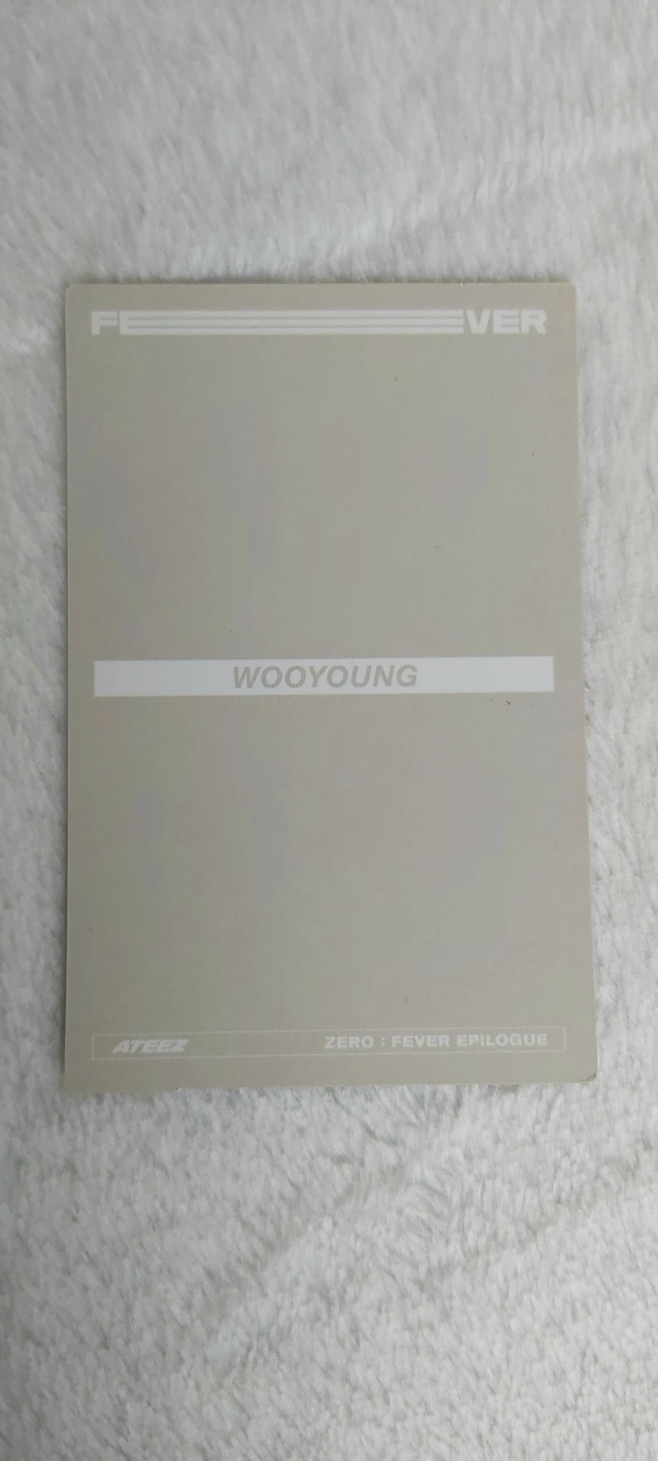 ATEEZ Wooyoung ATEEZ - Wooyoung - ZERO : FEVER EPILOGUE Album album photocard A version limited version listing photo 2