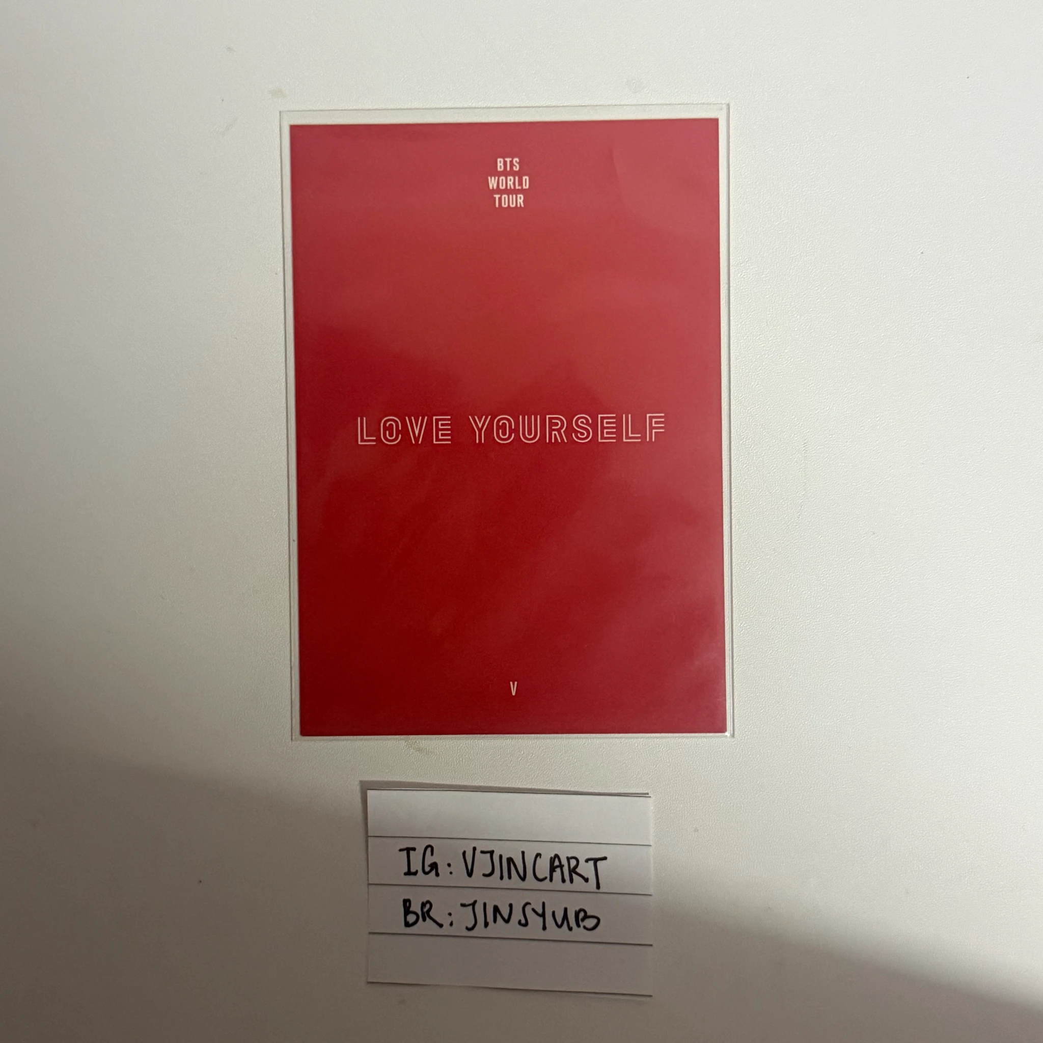 BTS V BTS - V - Love Yourself World Tour Event merch photocard passport case japan listing photo 2