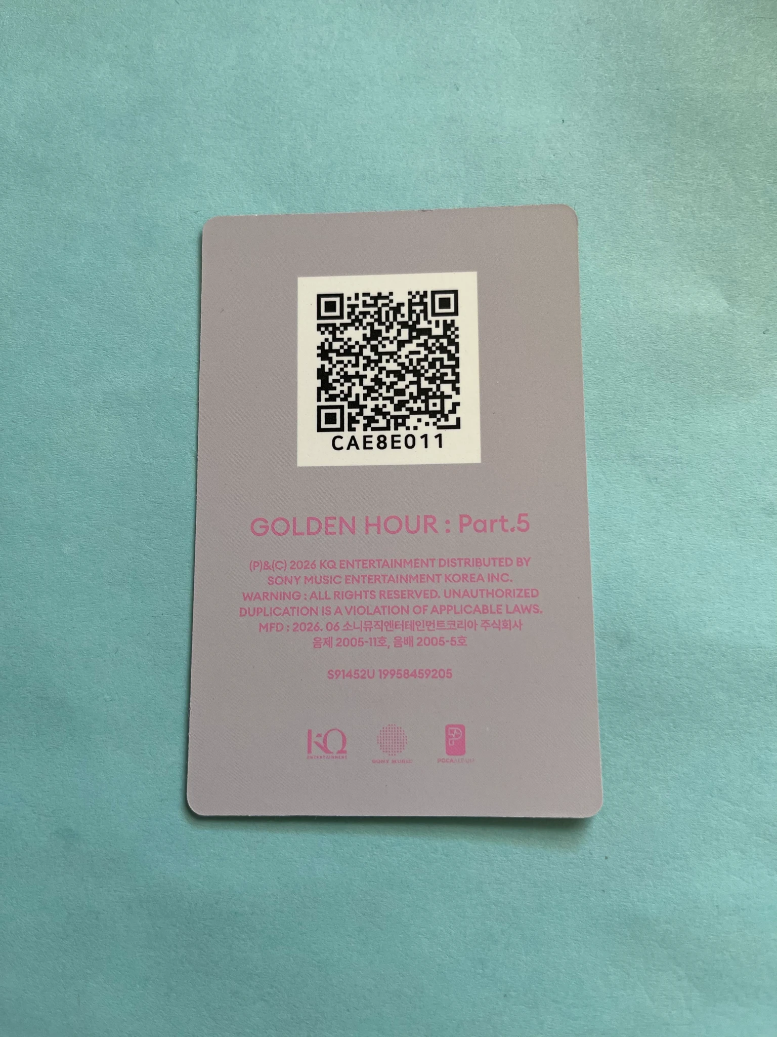 ATEEZ Wooyoung ATEEZ - Wooyoung - GOLDEN HOUR : Part.5 Album poca album qr card qr version diary version listing photo 2