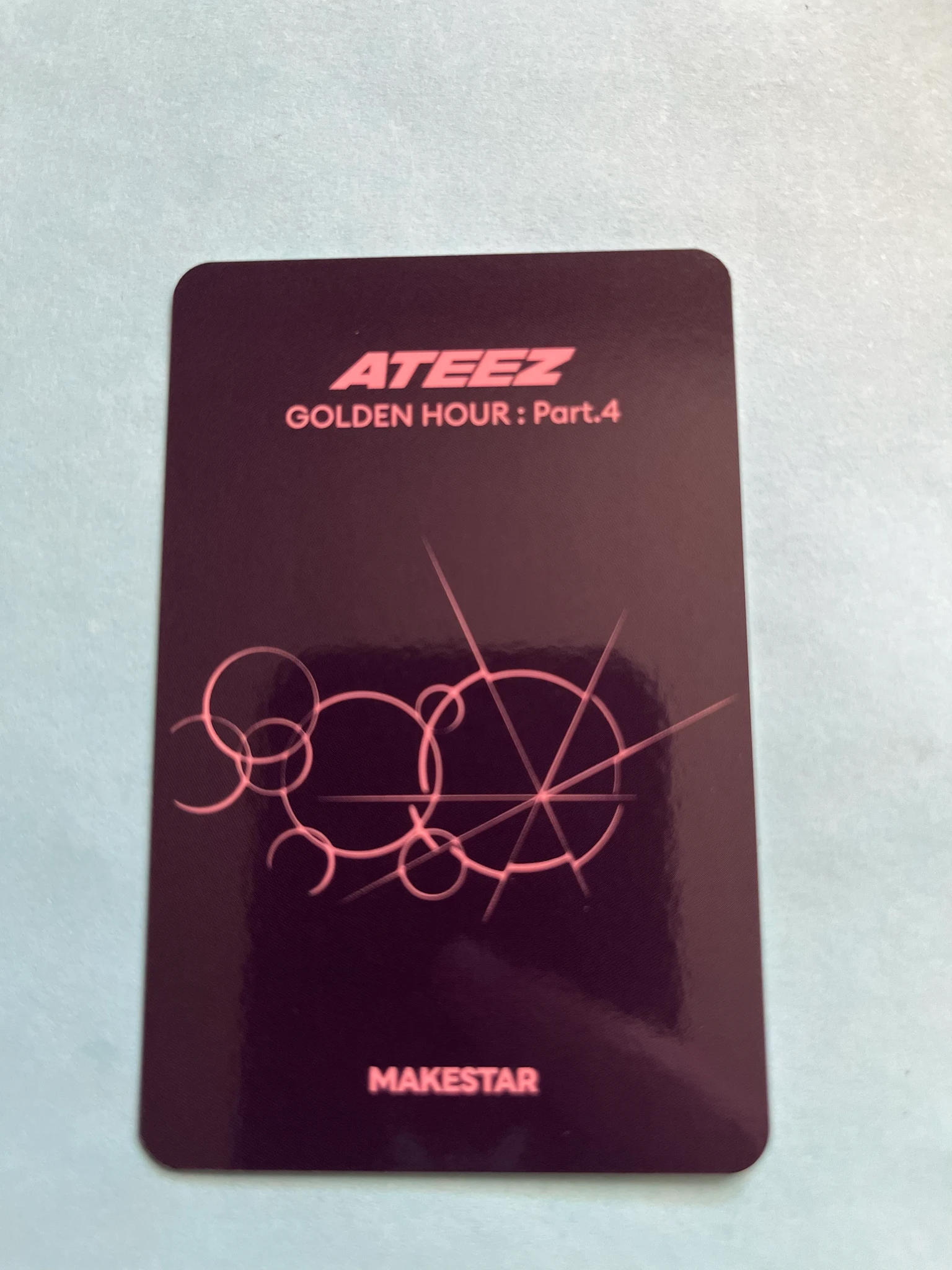 ATEEZ Wooyoung ATEEZ - Wooyoung - Golden Hour : Part.4 Album makestar video call (fancall) pob (pre-order benefit) poca album listing photo 2