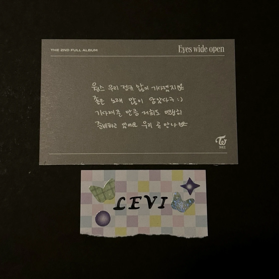TWICE Nayeon TWICE - Nayeon - Eyes Wide Open Album message card album inclusion horizontal listing photo 2