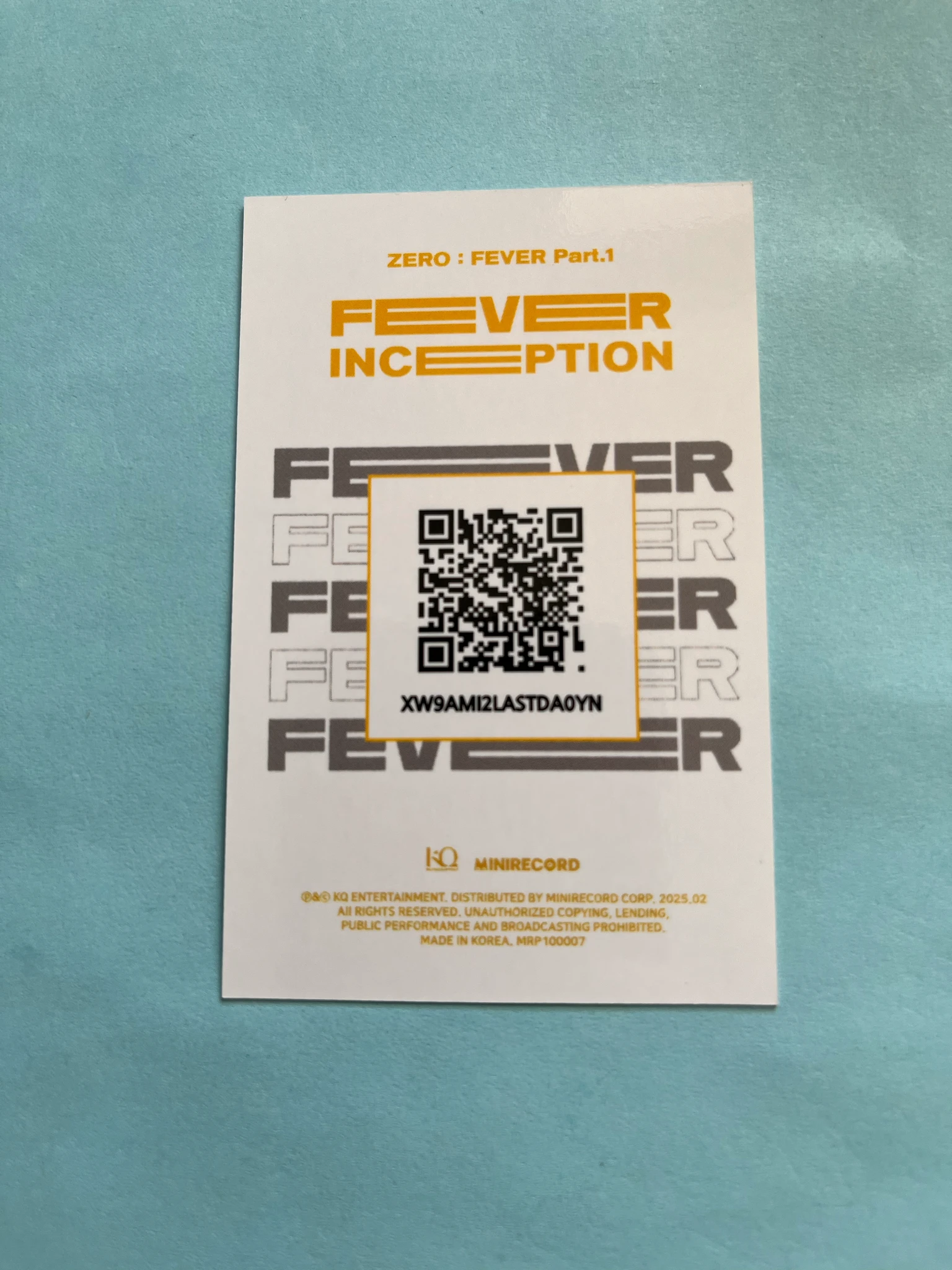 ATEEZ Yeosang ATEEZ - Yeosang - ZERO : FEVER Part.1 Album album photocard Platform Inception ver. qr card listing photo 2