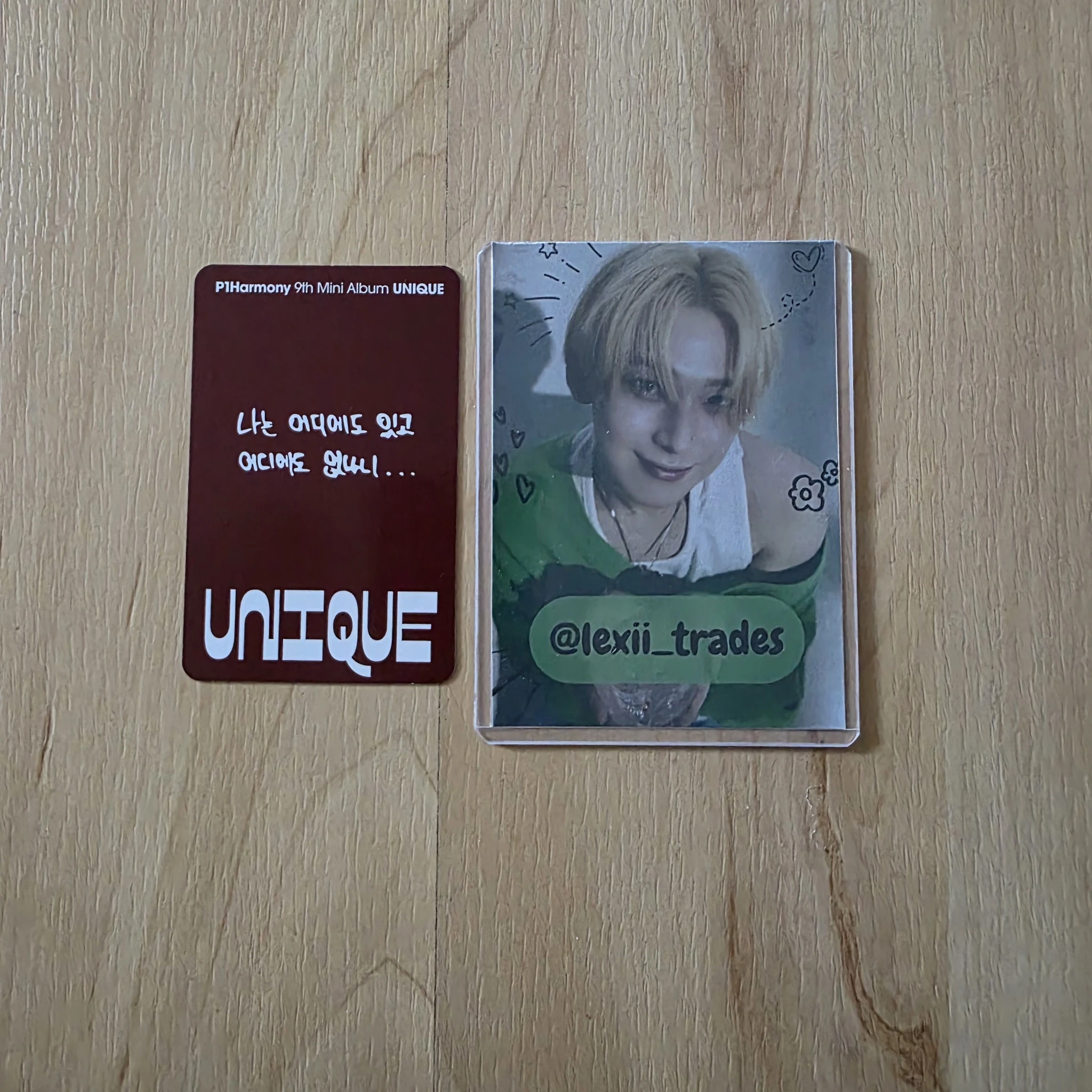 P1Harmony Jongseob P1Harmony - Jongseob - UNIQUE Album album photocard listing photo 2