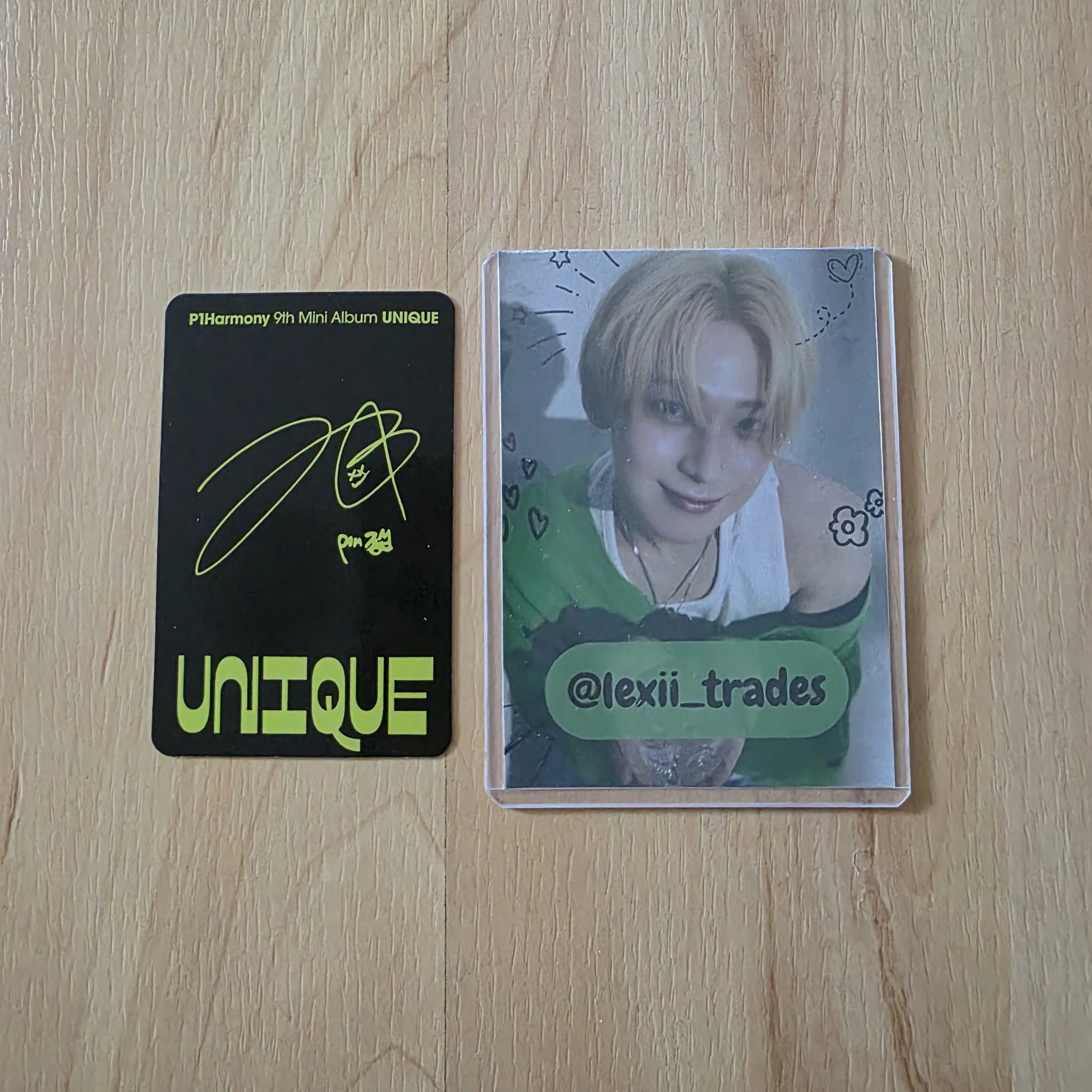 P1Harmony Jongseob P1Harmony - Jongseob - UNIQUE Album album photocard album inclusion fansign listing photo 2