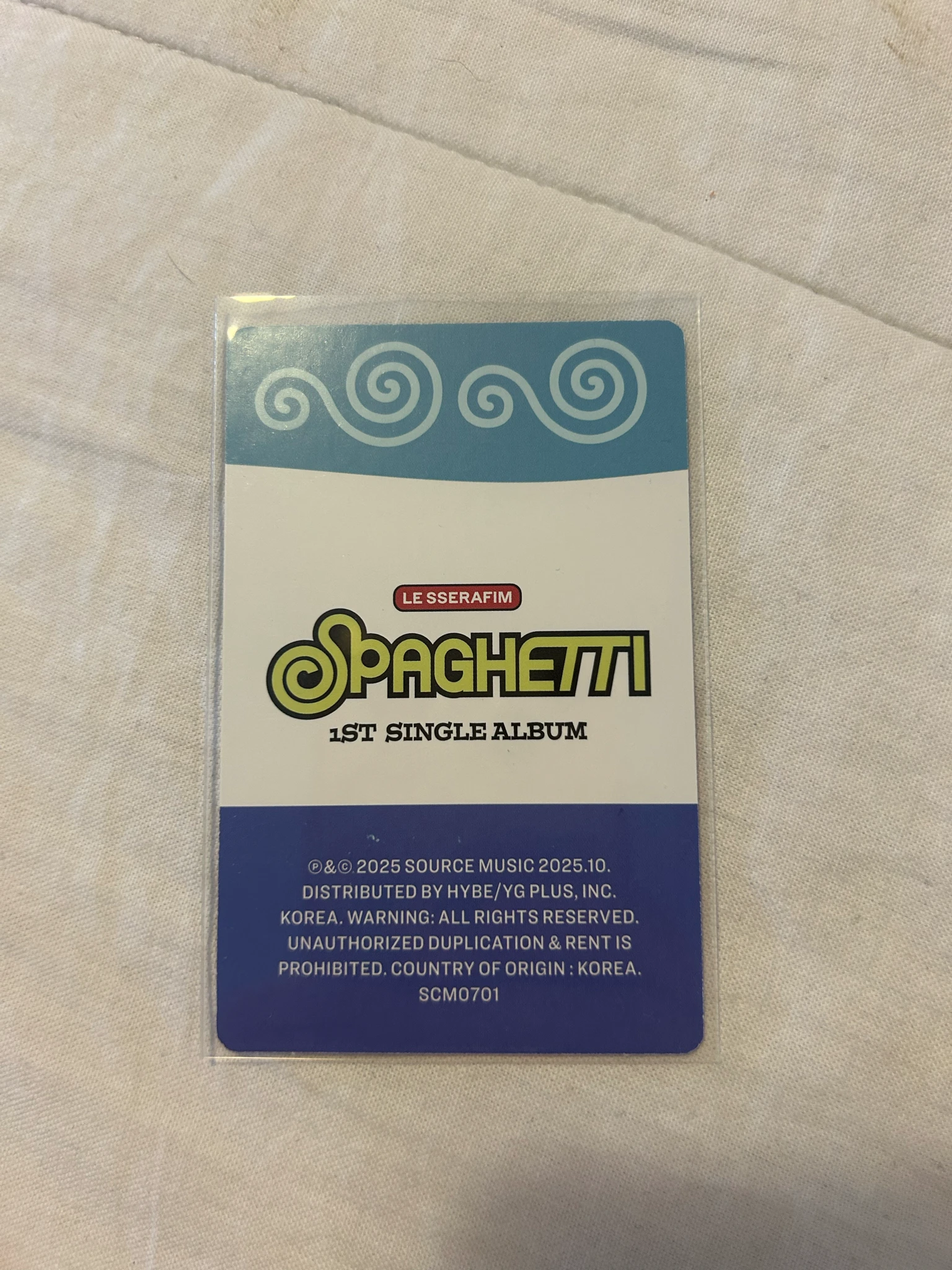 LE SSERAFIM Hong Eunchae LE SSERAFIM - Hong Eunchae - SPAGHETTI Album album photocard stress ball listing photo 2