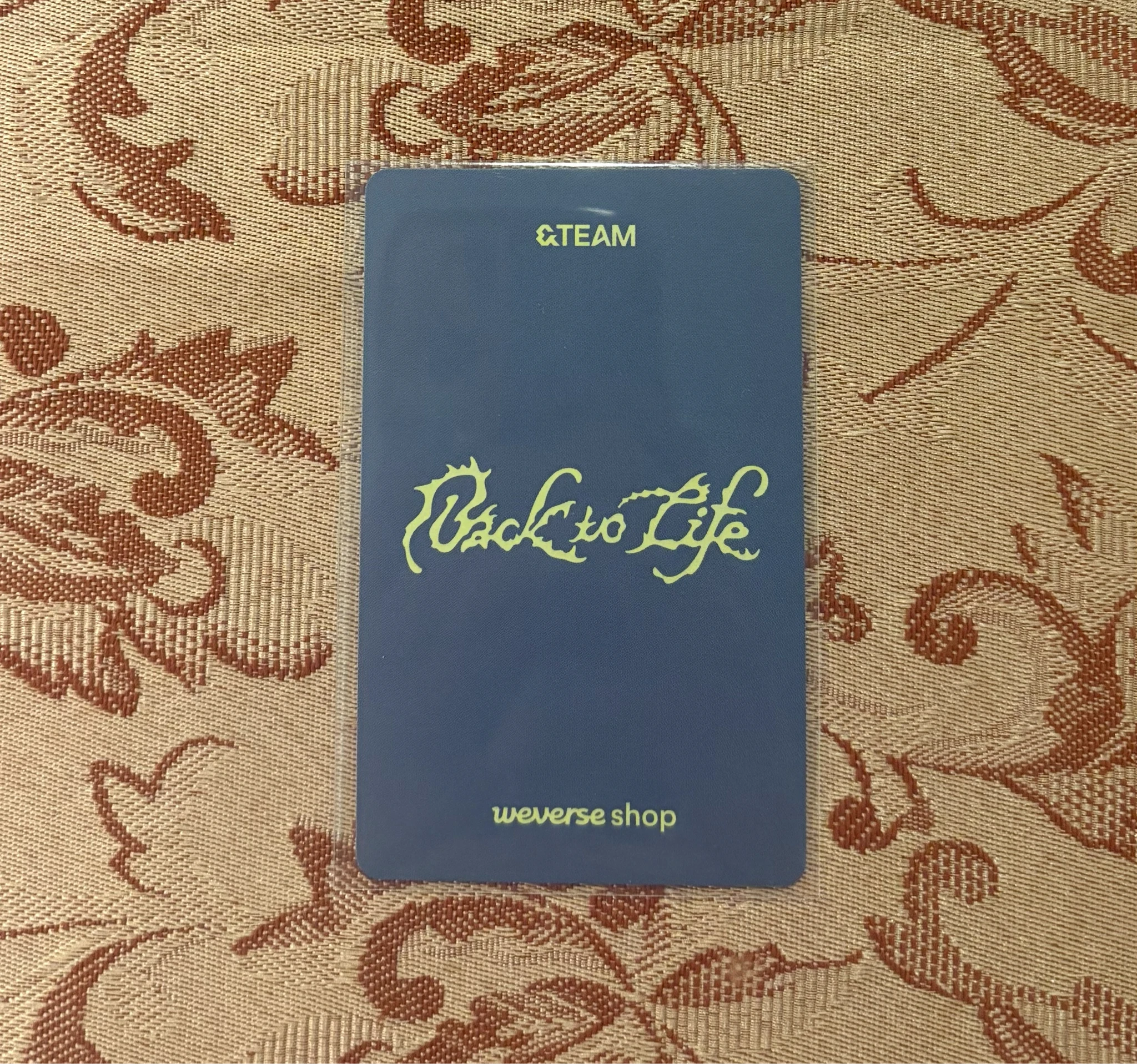 &TEAM EJ &TEAM - EJ - Back to Life  Album weverse event fansign listing photo 2