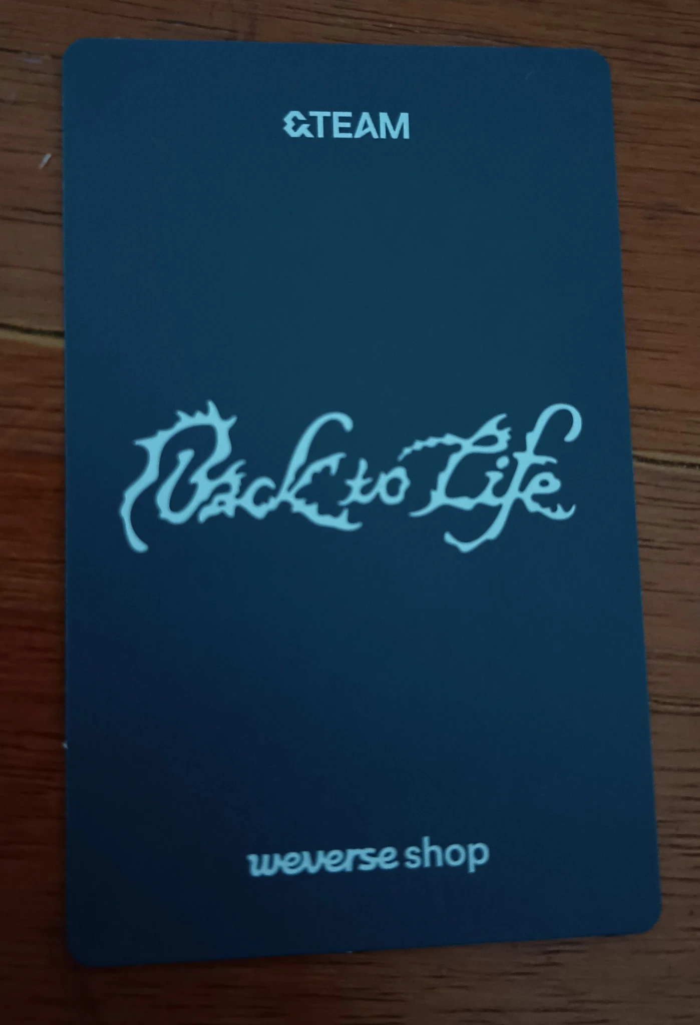 &TEAM Nicholas &TEAM - Nicholas - Back to Life  Album pob (pre-order benefit) weverse global shop (wvg) listing photo 2