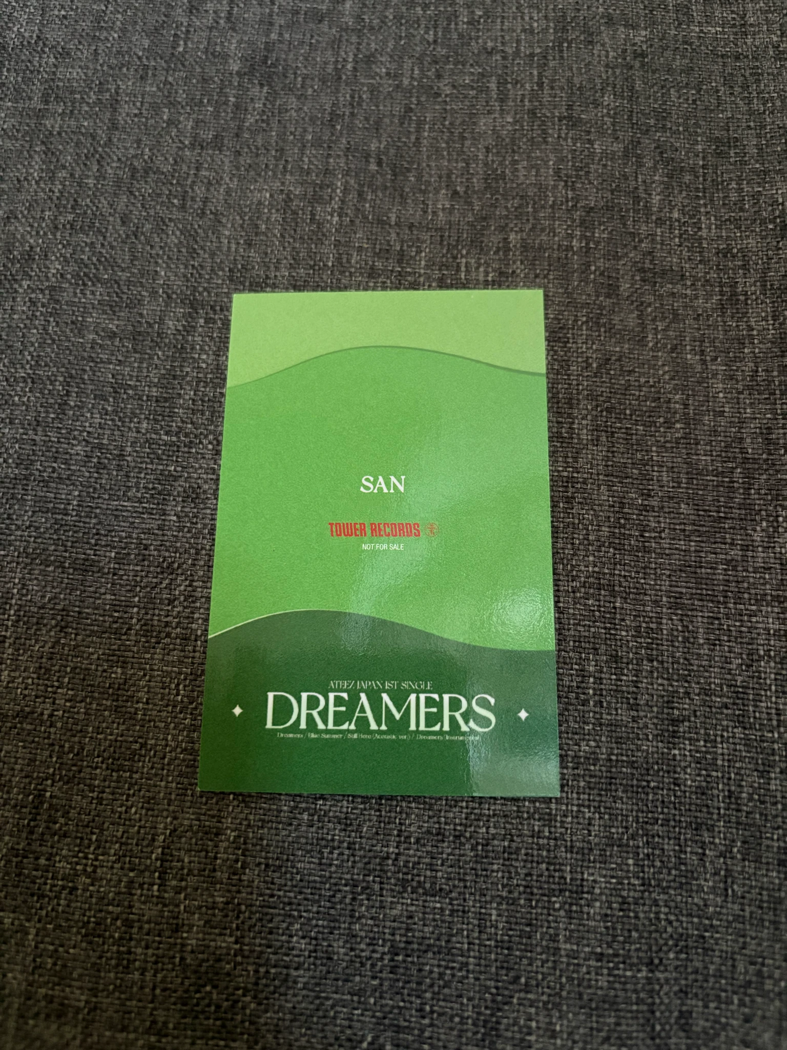 ATEEZ San ATEEZ - San - Dreamers Album tower records japan pob (pre-order benefit) listing photo 2