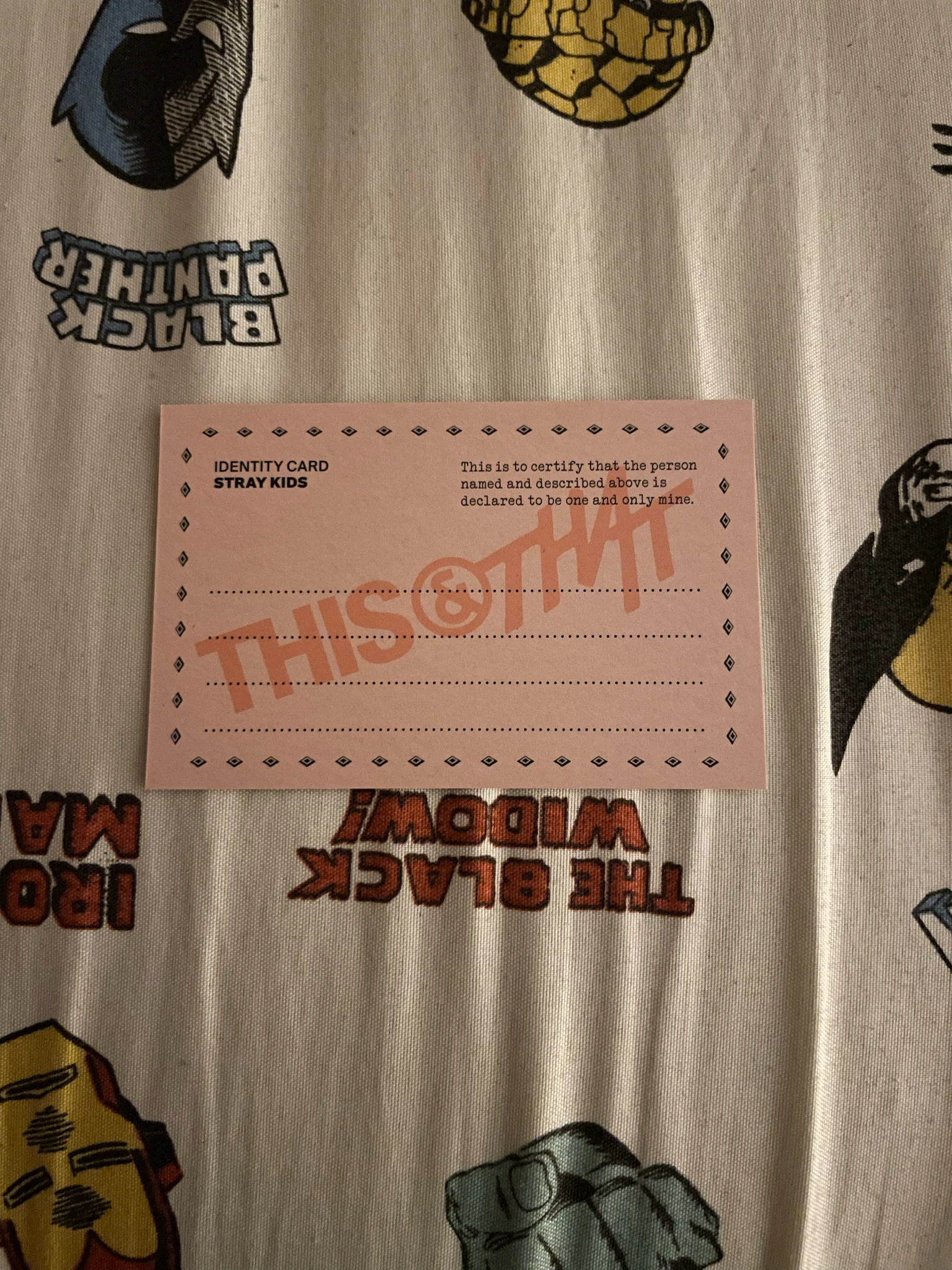 Stray Kids I.N Stray Kids - I.N - This & That Album id card that version album photocard listing photo 2