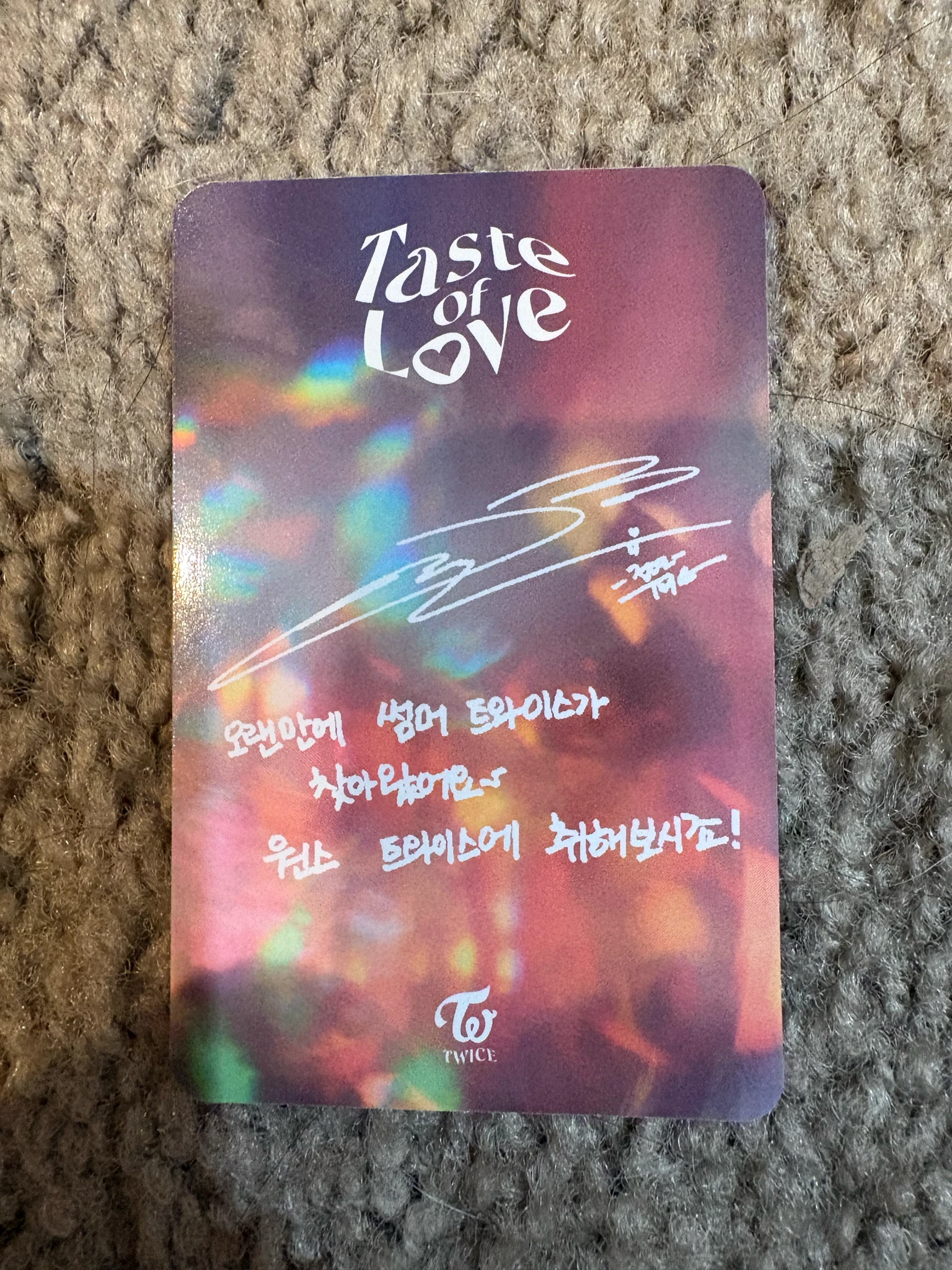 TWICE Jeongyeon TWICE - Jeongyeon - Taste of Love Album album photocard listing photo 2