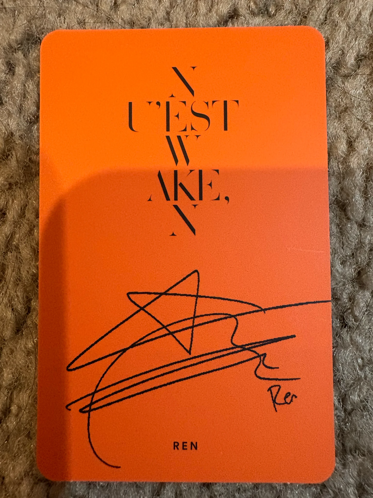 NU'EST Ren NU’EST - Ren - Wake,n Album album photocard version 1 listing photo 2