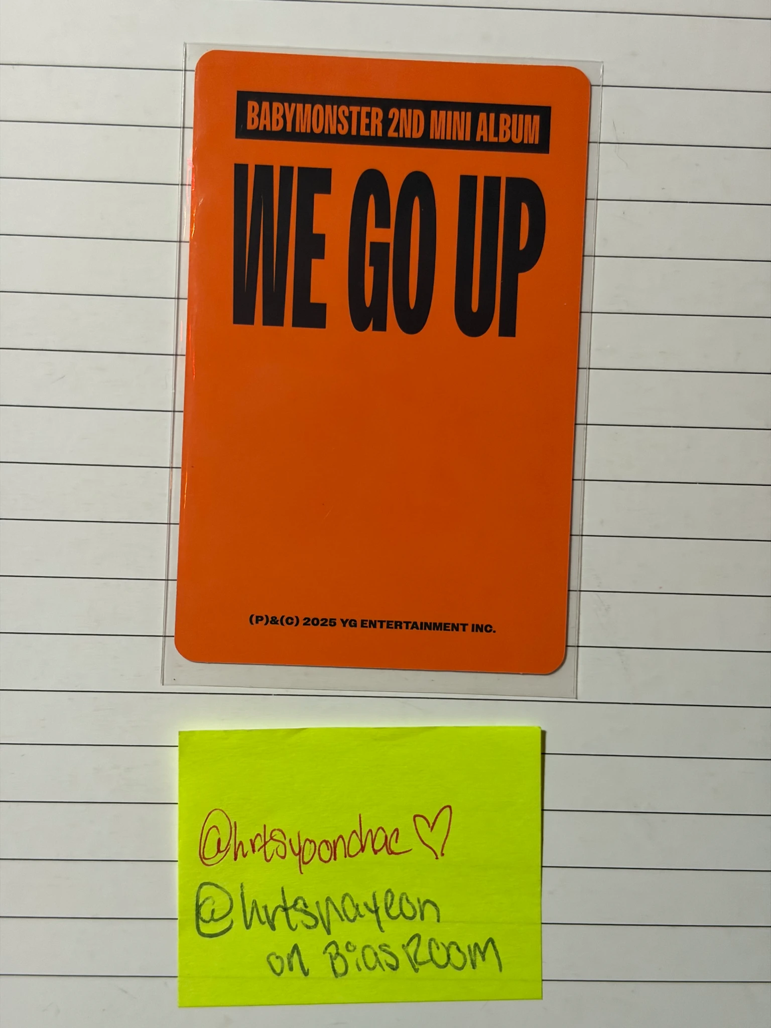 BABYMONSTER Pharita BABYMONSTER - Pharita - WE GO UP Album go version album photocard listing photo 2