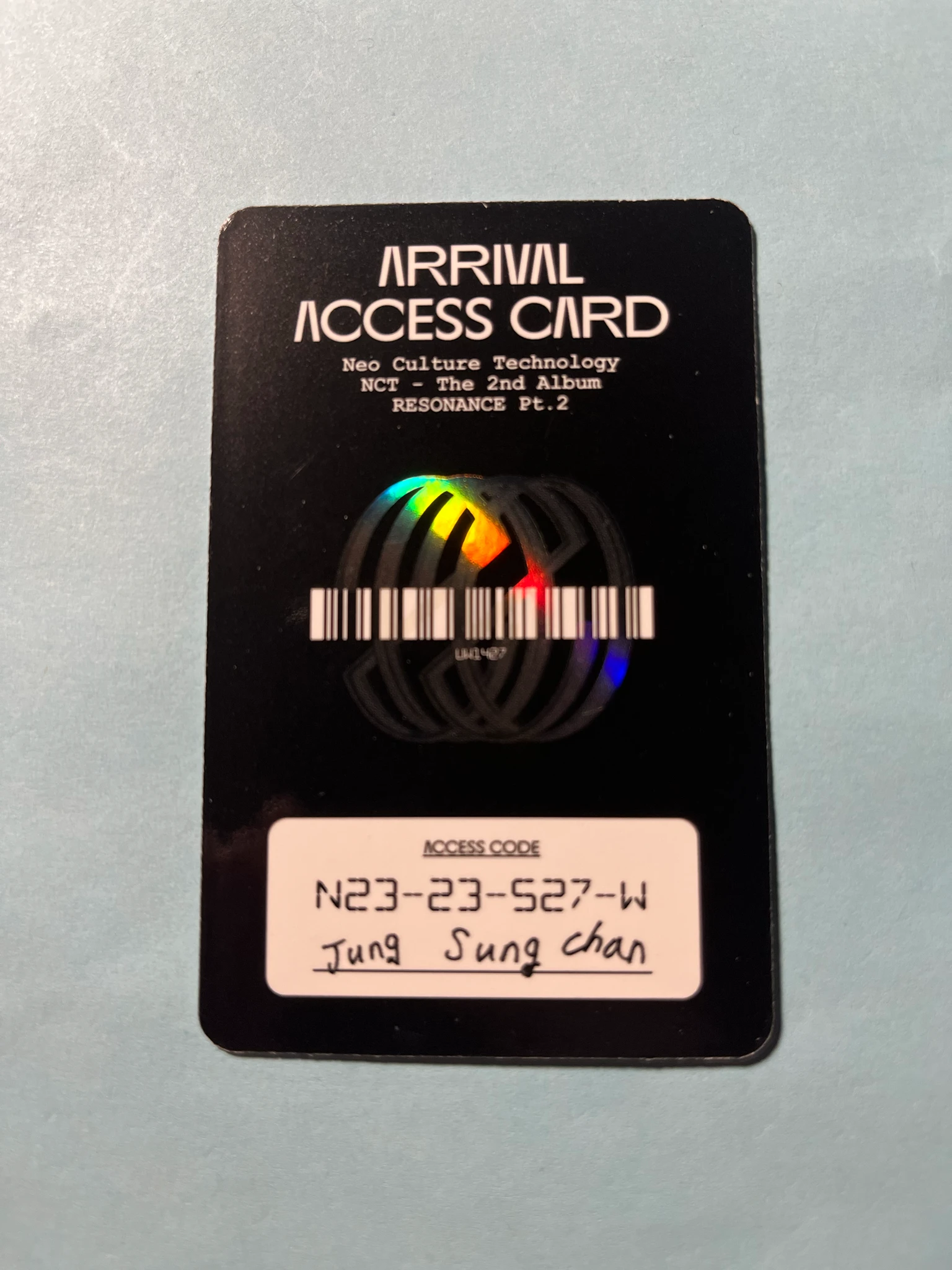 NCT Sungchan NCT - Sungchan - NCT 2020 Resonance Pt.2 Album arrival version id card listing photo 2
