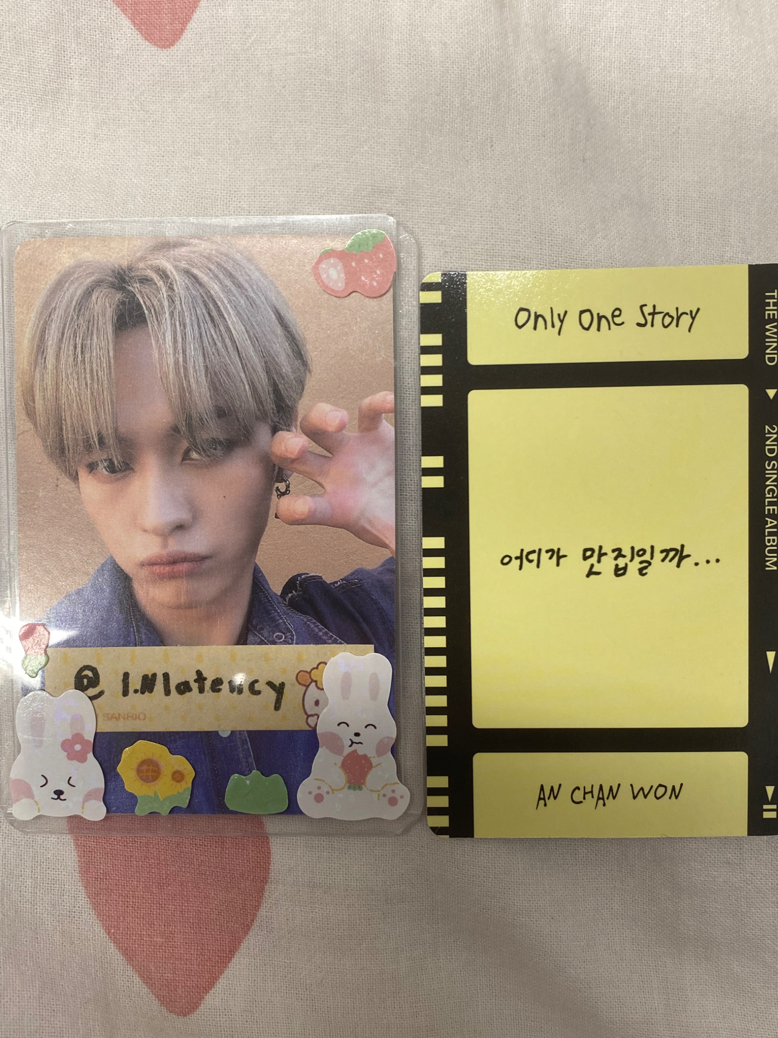 The Wind An Chanwon The Wind - An Chanwon - Only One Story Album album photocard day 2 version A version listing photo 2