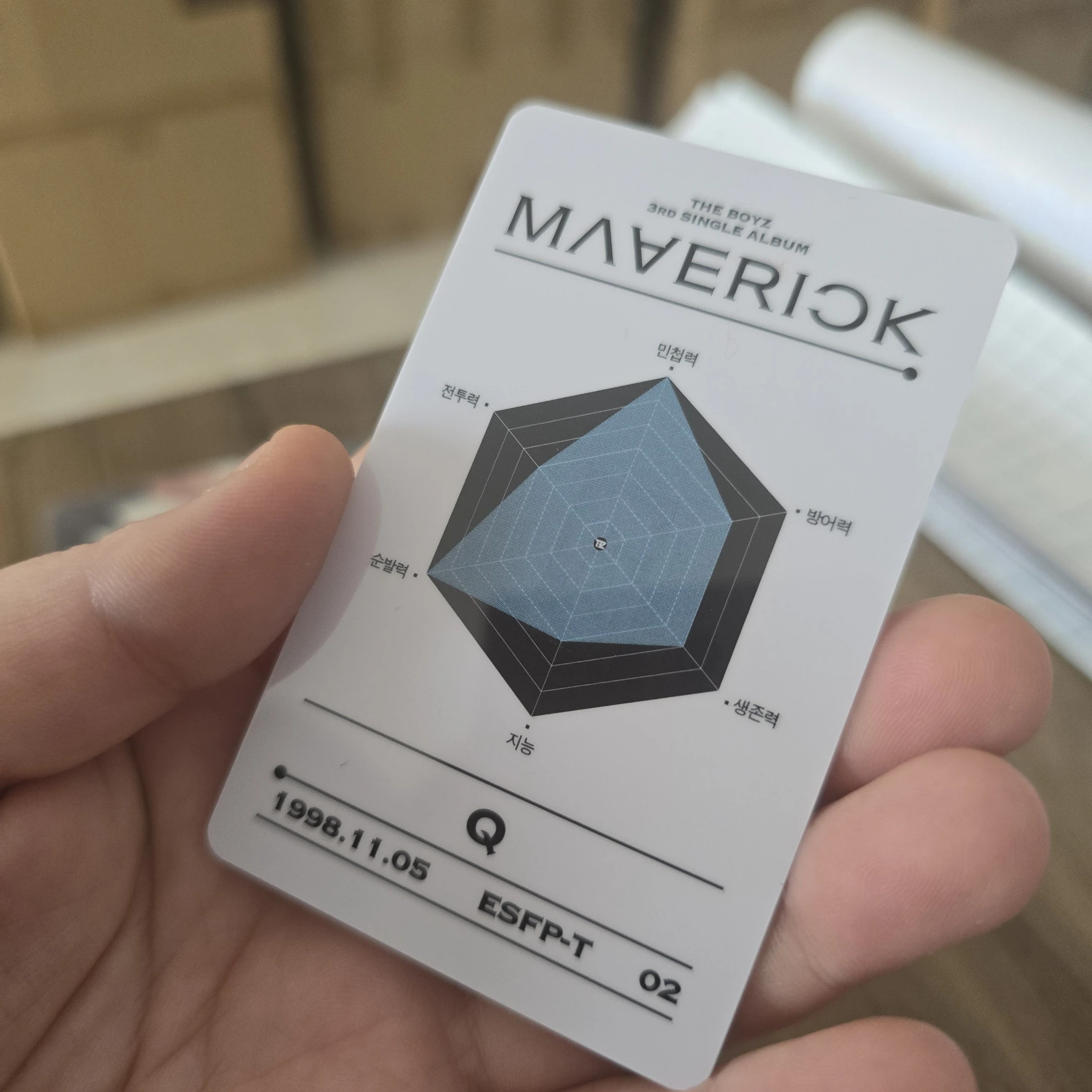 THE BOYZ Q THE BOYZ - Q - Maverick Album id card album photocard listing photo 2