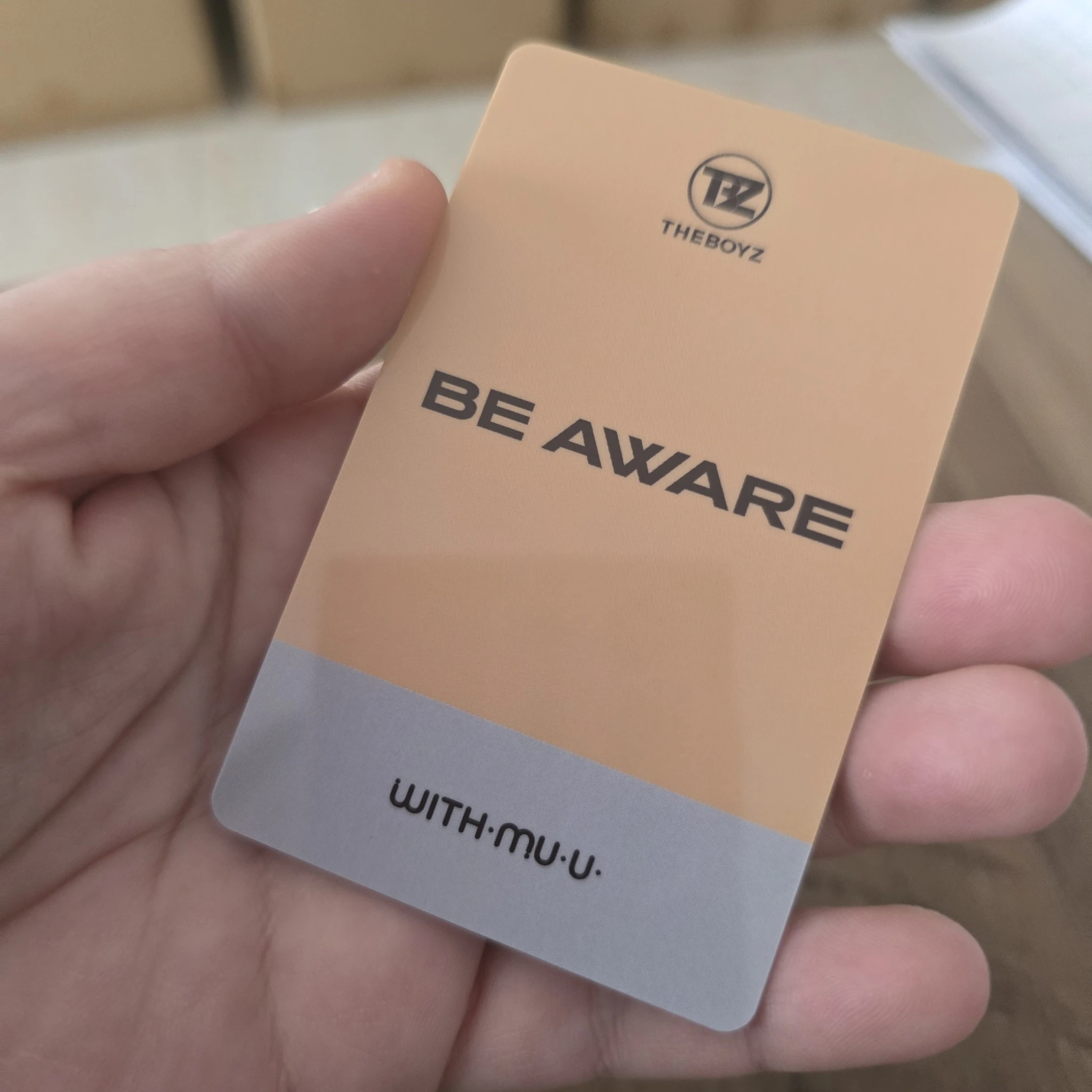 THE BOYZ Kevin THE BOYZ - Kevin - Be Aware Album withmuu lucky draw (LD) listing photo 2