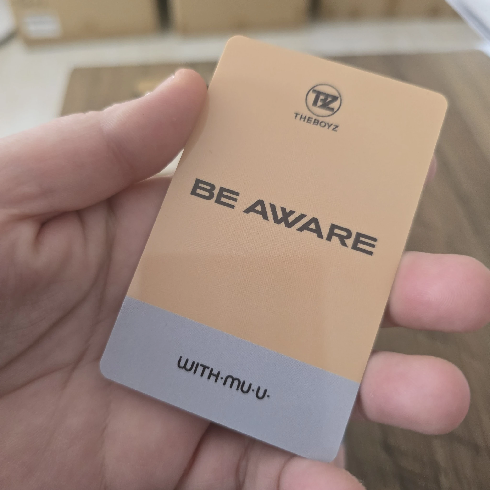 THE BOYZ Sangyeon THE BOYZ - Sangyeon - Be Aware Album lucky draw (LD) withmuu round 1 listing photo 2