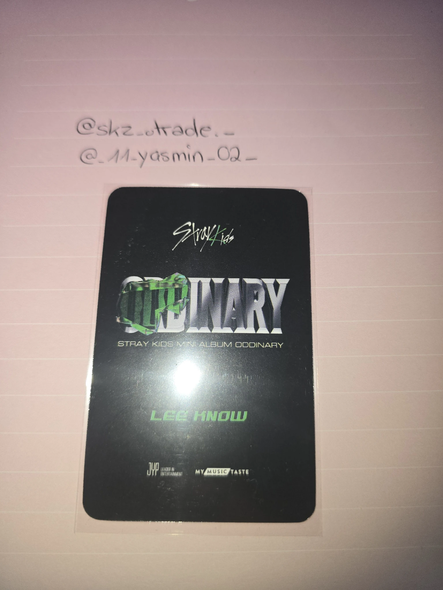 Stray Kids Lee Know Stray Kids - Lee Know - Oddinary Album pre-order benefit (pob) mymusictaste (mmt) video call fansign listing photo 2