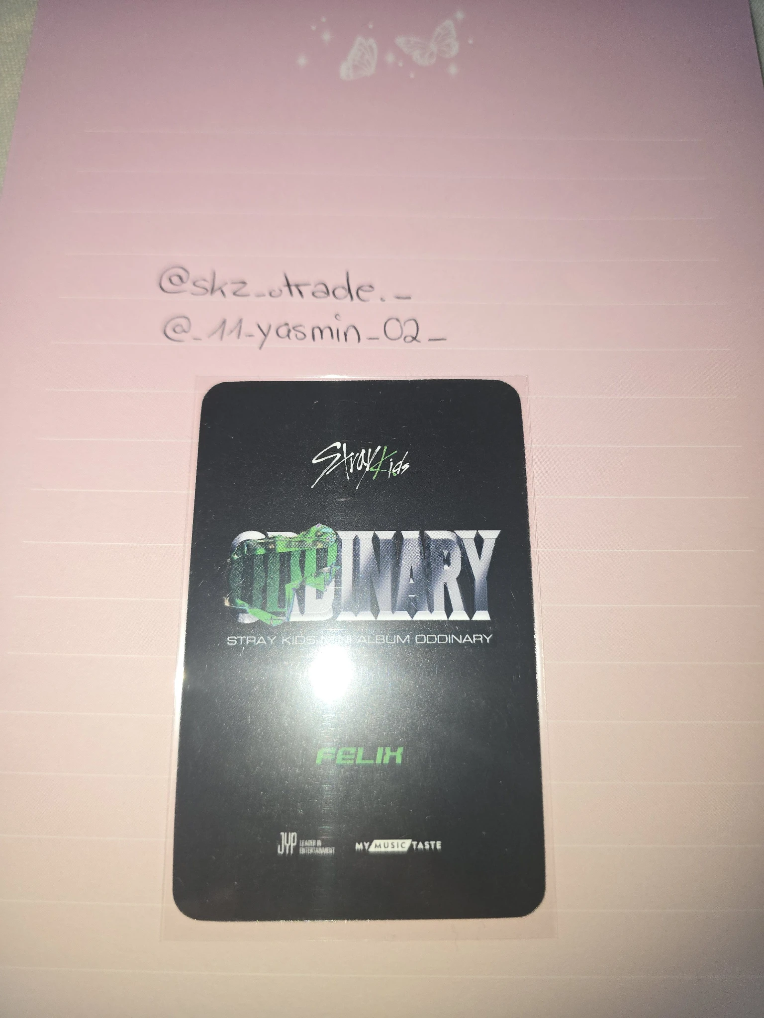 Stray Kids Felix Stray Kids - Felix - Oddinary Album pre-order benefit (pob) mymusictaste (mmt) video call fansign listing photo 2