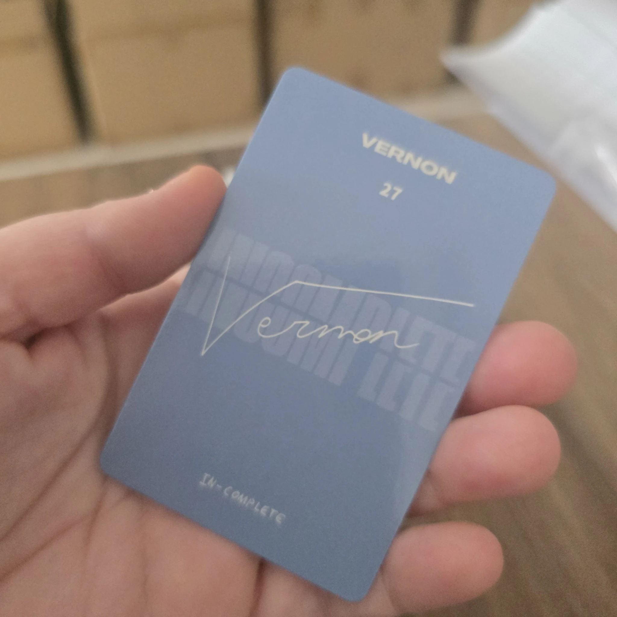 SEVENTEEN Vernon SEVENTEEN - Vernon - [IN-COMPLETE] ONLINE CONCERT Event trading card listing photo 2
