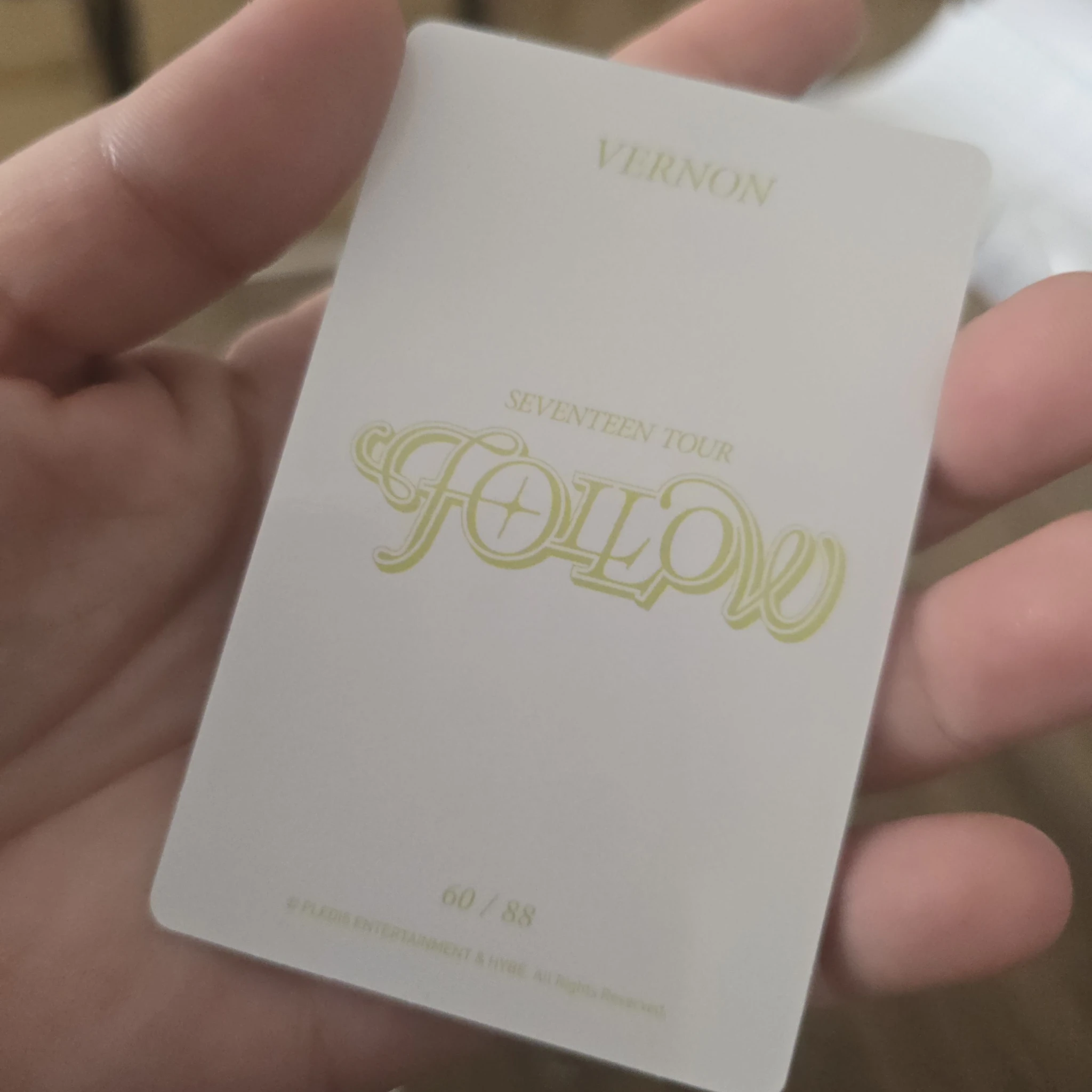 SEVENTEEN Vernon SEVENTEEN - Vernon - [Follow] Tour Event trading card listing photo 2