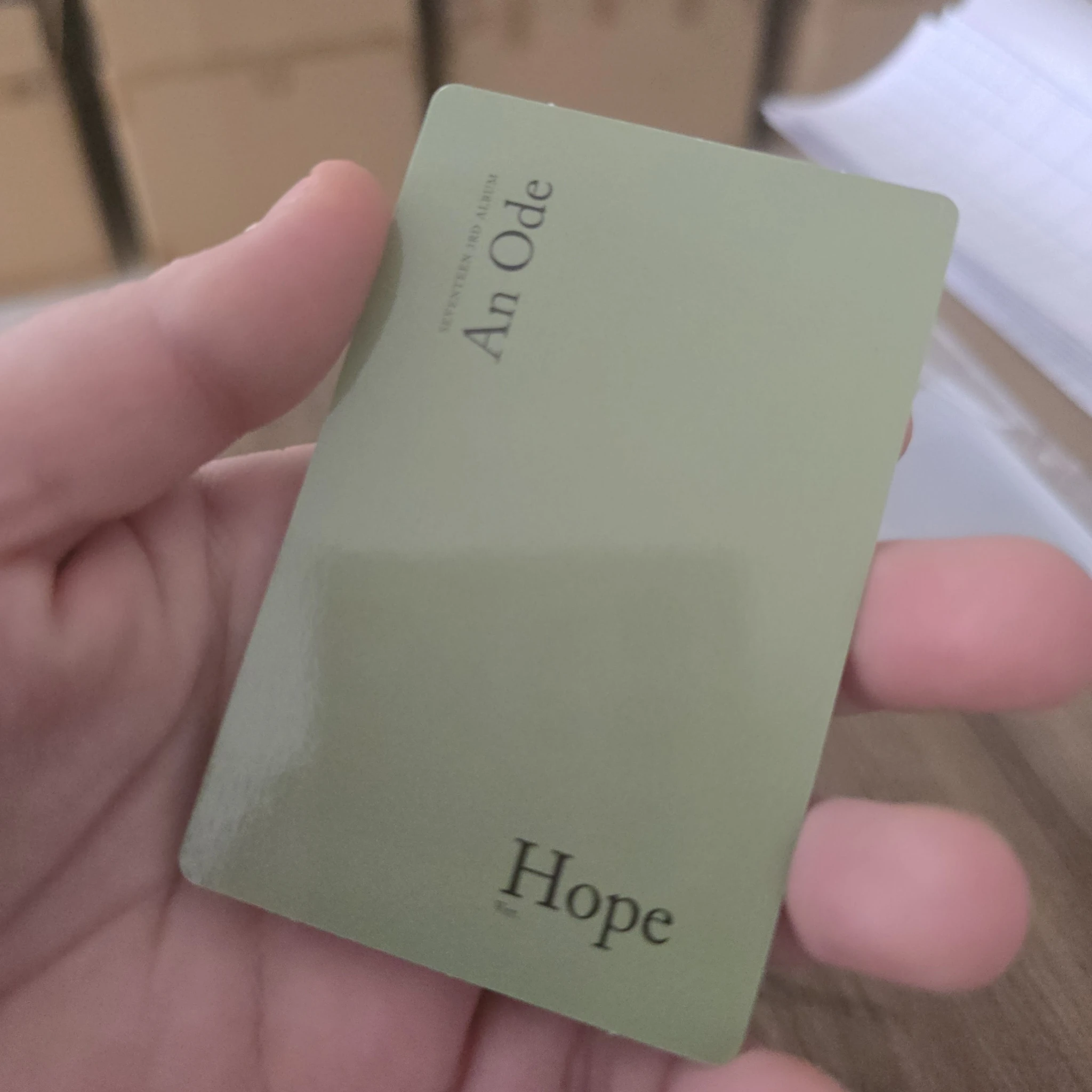 SEVENTEEN Vernon SEVENTEEN - Vernon - An Ode Album album photocard hope version green back listing photo 2