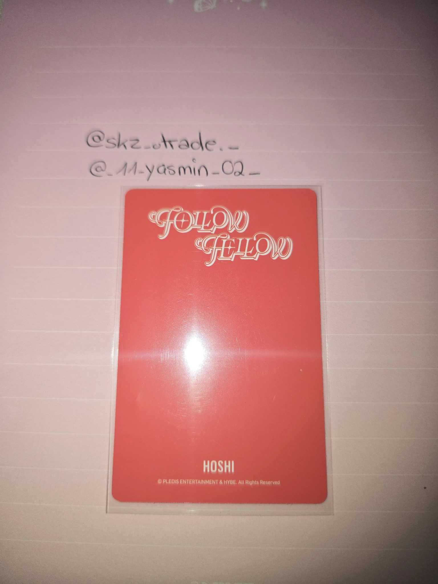 SEVENTEEN Hoshi SEVENTEEN - Hoshi - [FOLLOW FELLOW] TOUR Event merch photocard trading card domestic (kr) listing photo 2