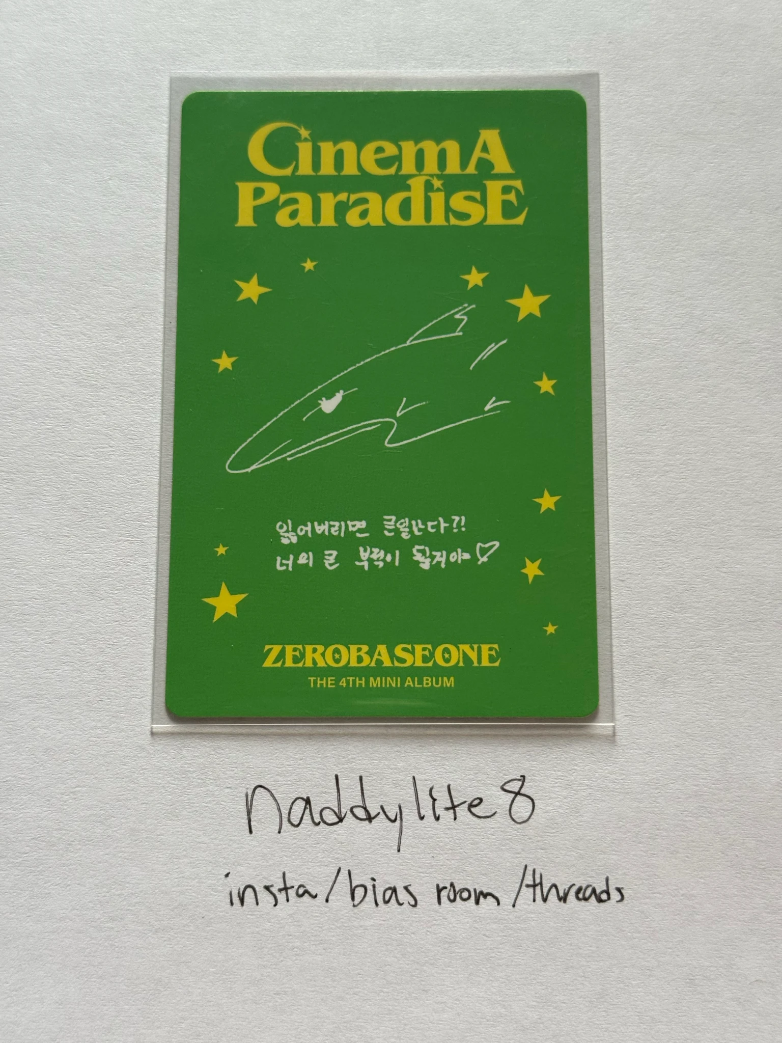 ZEROBASEONE Taerae ZEROBASEONE - Taerae - Cinema Paradise Album album photocard romantic version listing photo 2