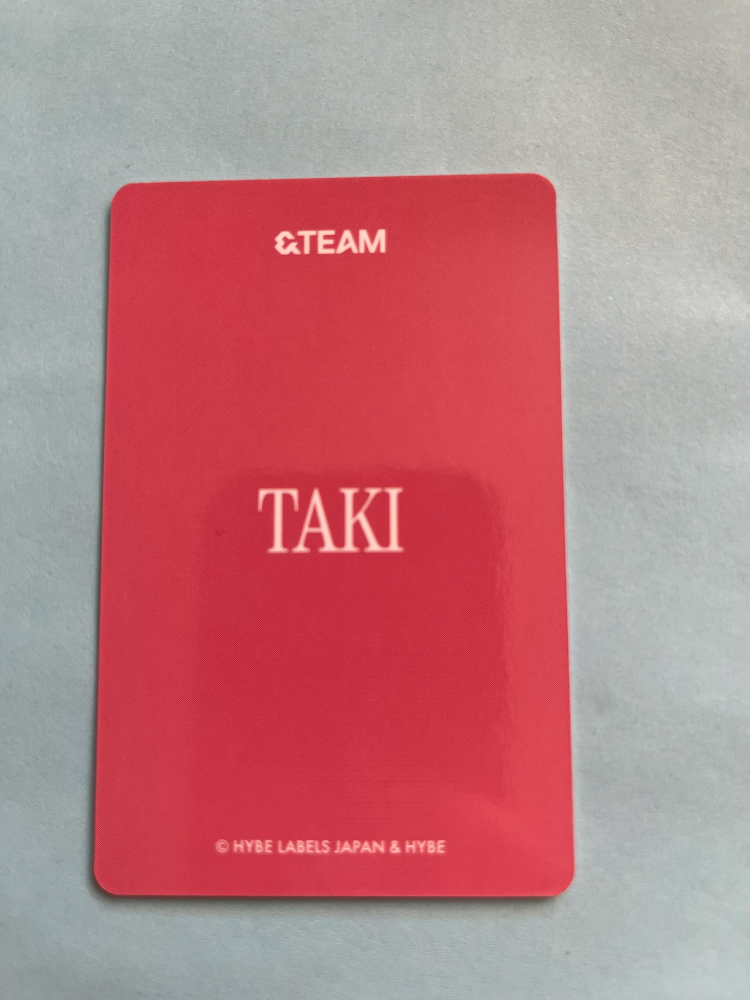 &TEAM Taki &TEAM - Taki - 2025 &TEAM Fanmeeting '&❤︎' Event merch photocard listing photo 2