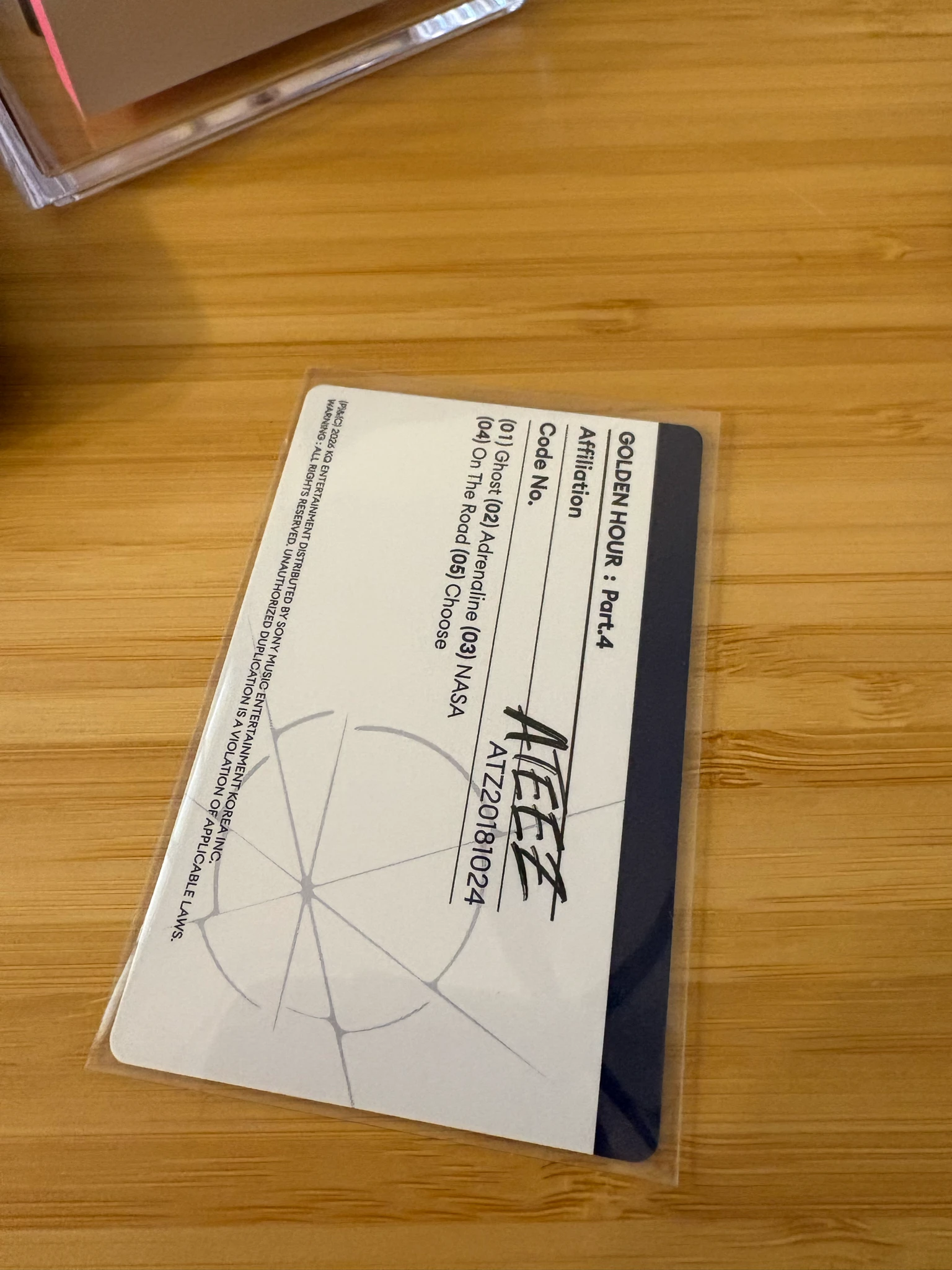 ATEEZ Yunho ATEEZ - Yunho - Golden Hour : Part.4 Album diary version version 2 album photocard listing photo 2