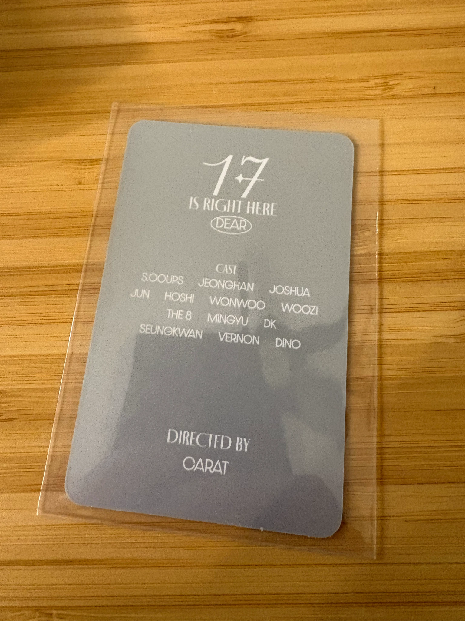SEVENTEEN Woozi SEVENTEEN - Woozi - 17 IS RIGHT HERE Album album photocard dear version carat version listing photo 2