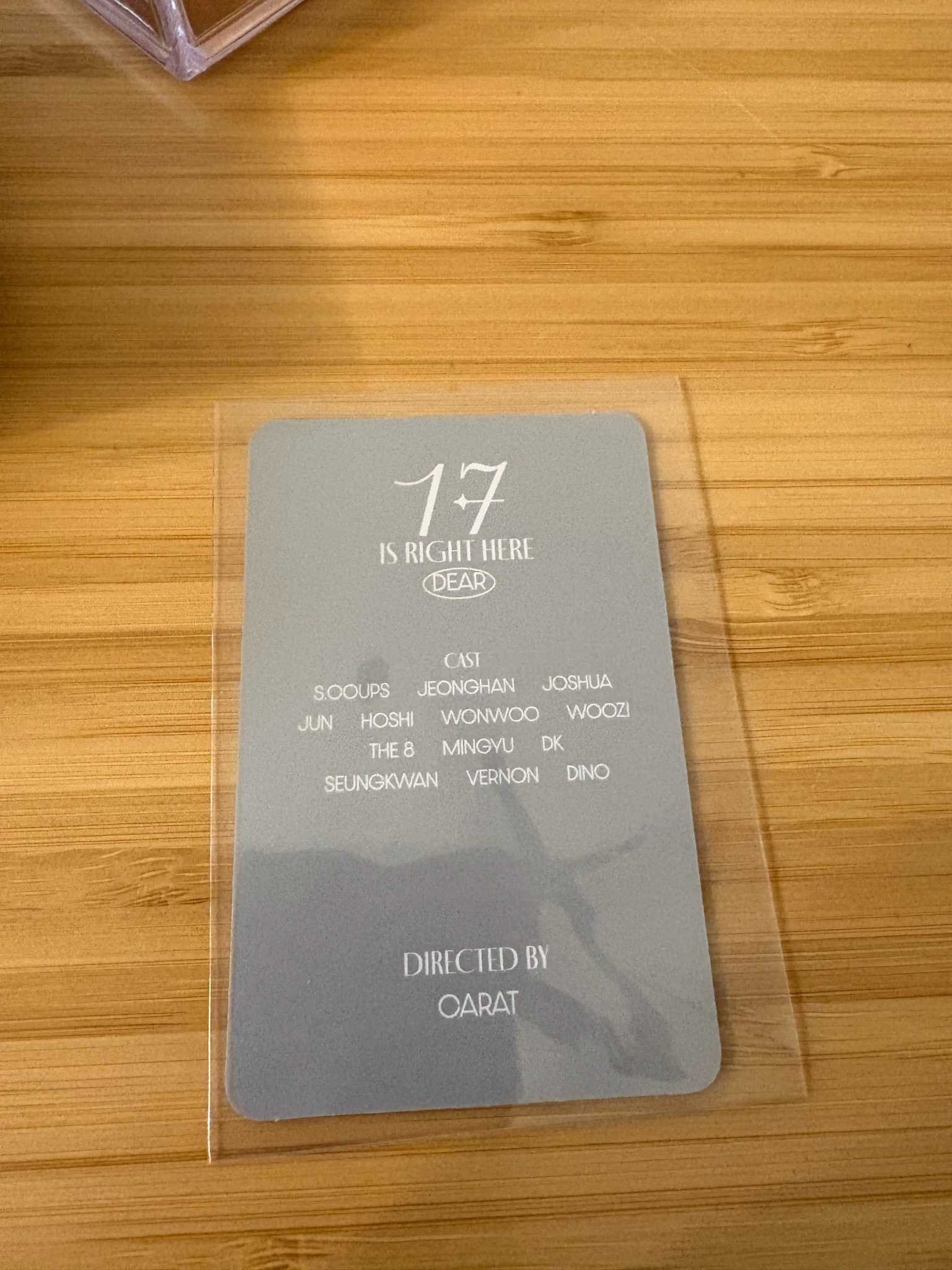 SEVENTEEN Jun SEVENTEEN - Jun - 17 IS RIGHT HERE Album album photocard carat version dear version listing photo 2