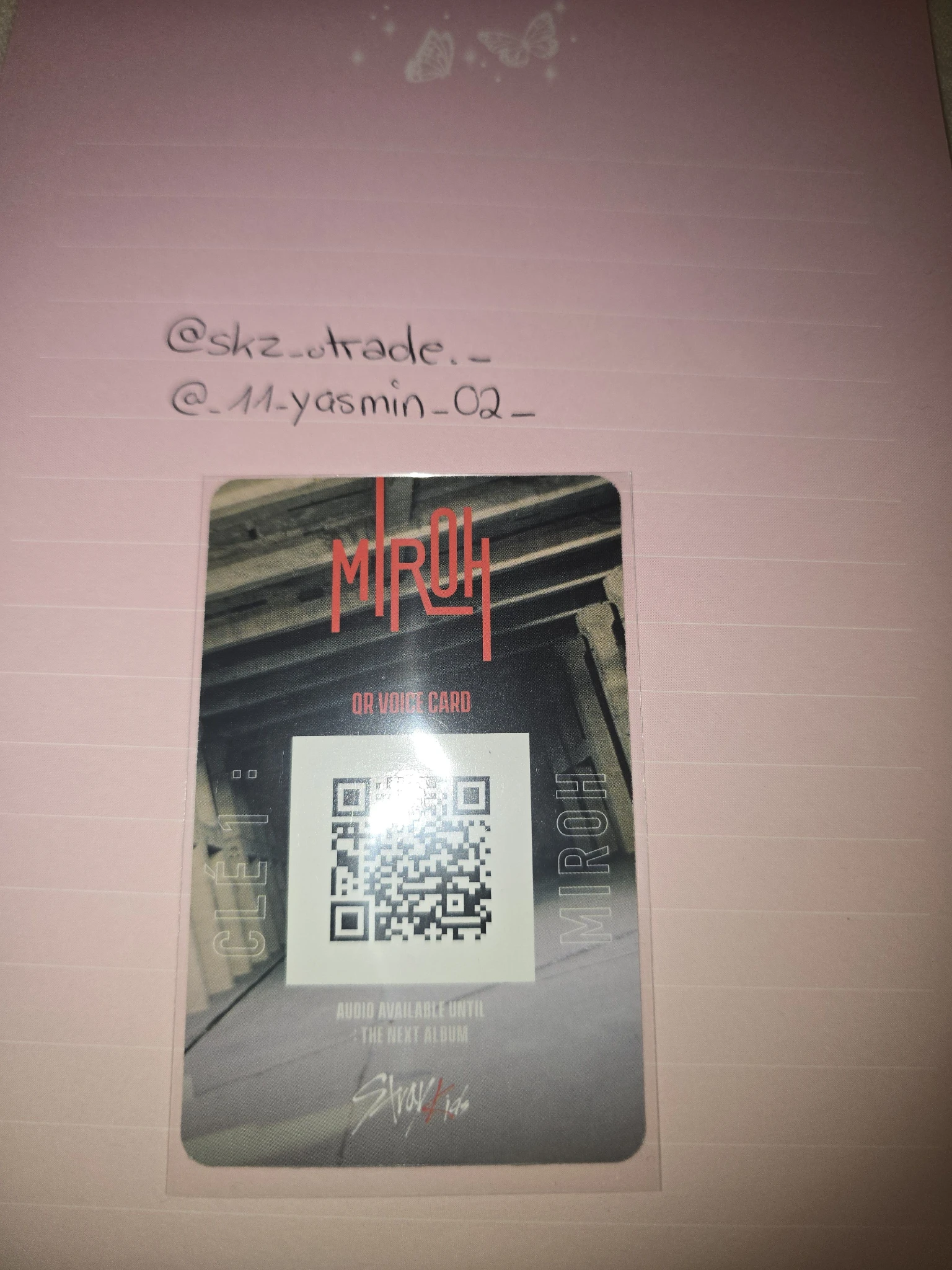 Stray Kids Felix Stray Kids - Felix - Clé 1: Miroh Album album photocard black border listing photo 2